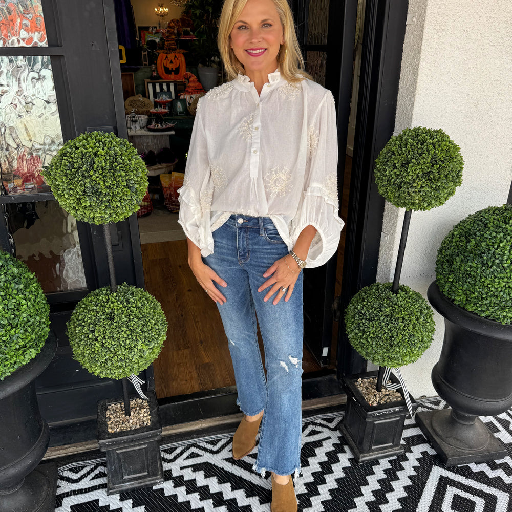 Ivy Jane Hand Embroidered Blouse
