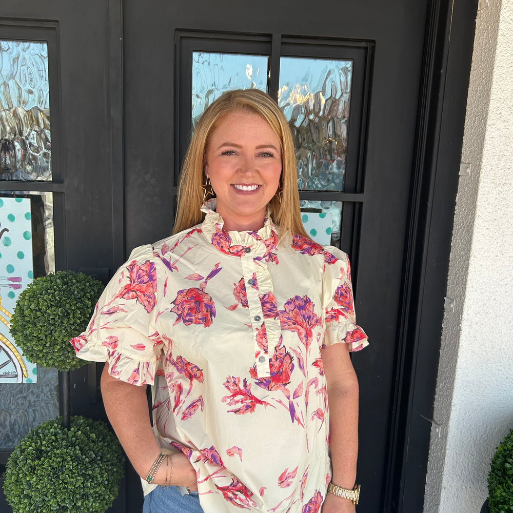 
                  
                    Oaklee Floral Blouse
                  
                