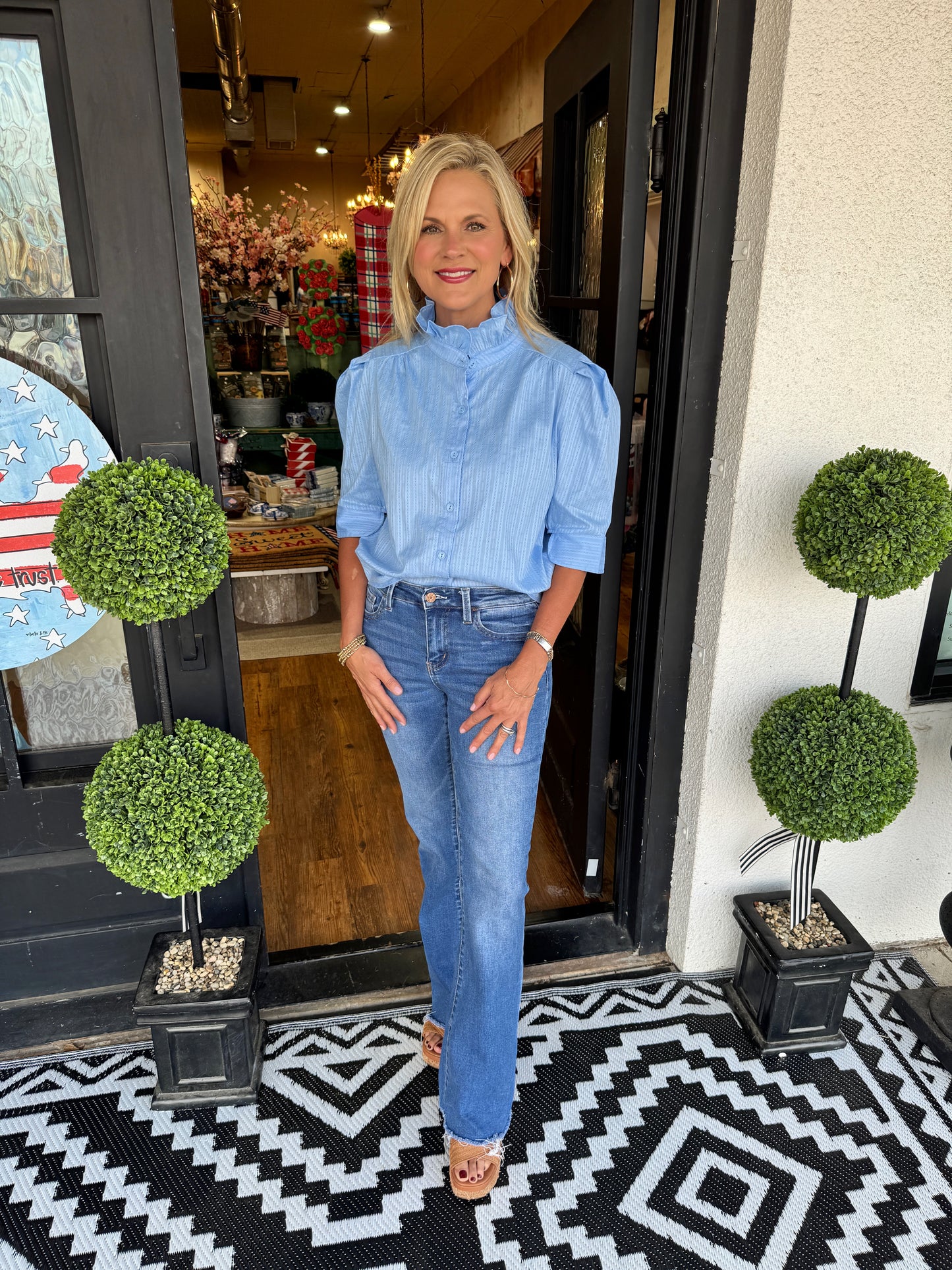 Jayda Top- Light Blue