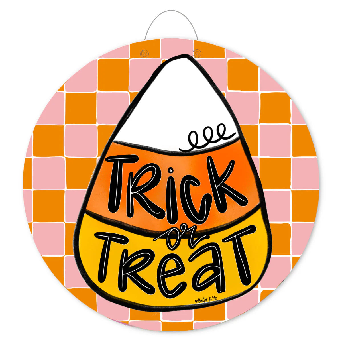 Trick or Treat Candy Corn Door Hanger