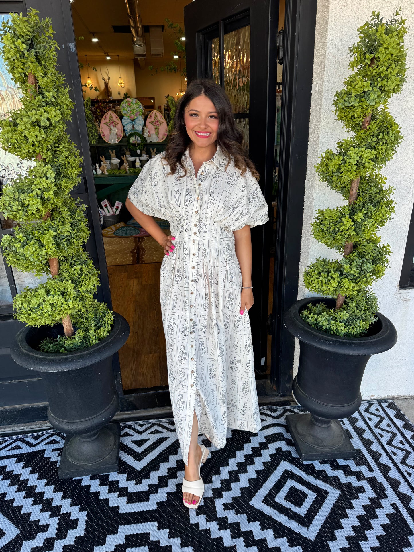 Andrea Dress - Beige/Black