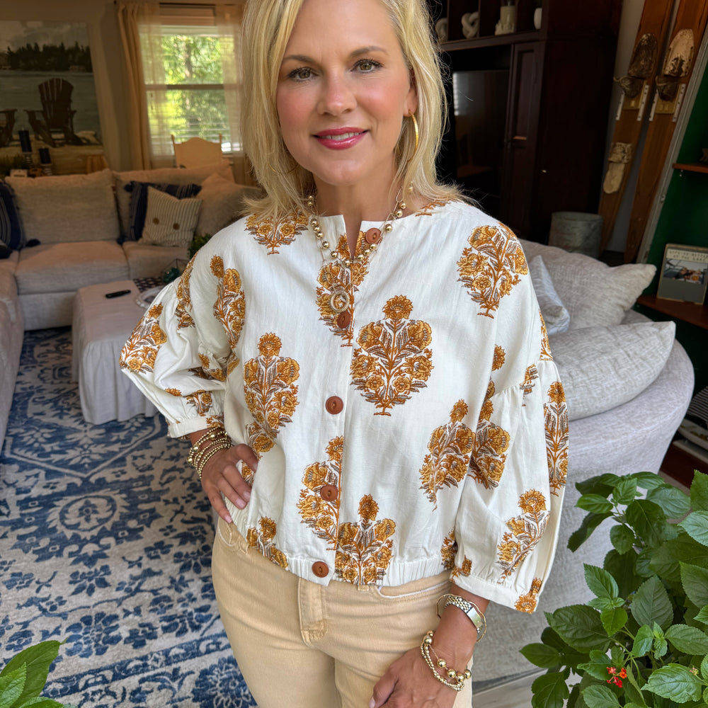 
                  
                    Ivy Jane Priscilla Block Print Jacket
                  
                
