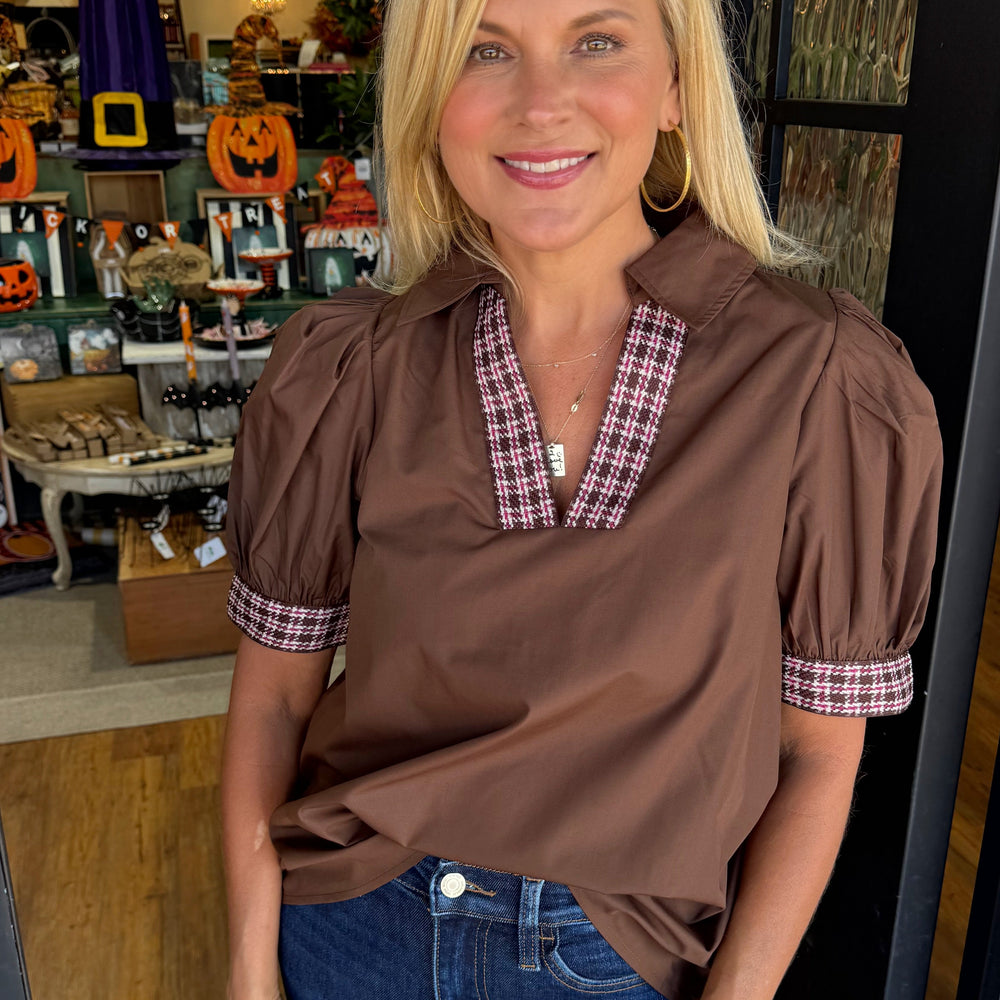 Evangeline Top - Brown