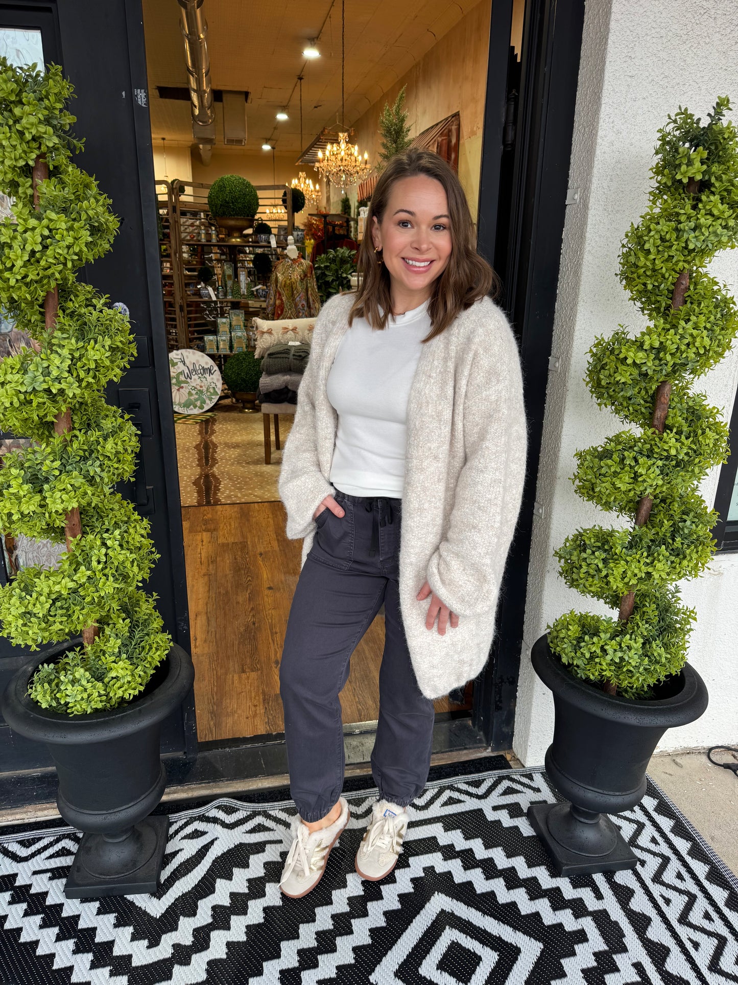 High Rise Jogger Crop Jean - Charcoal Grey