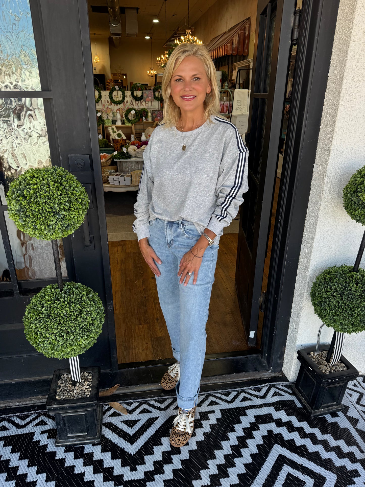 Juliana Top - Heather Grey