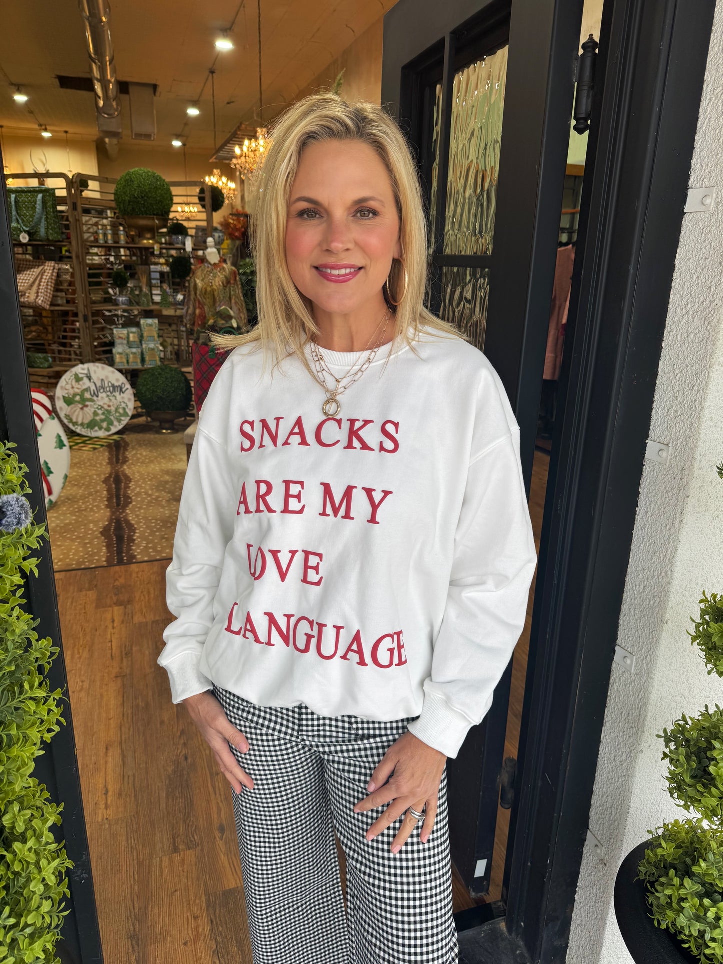 Snacks Are My Love Language Sweatshirt