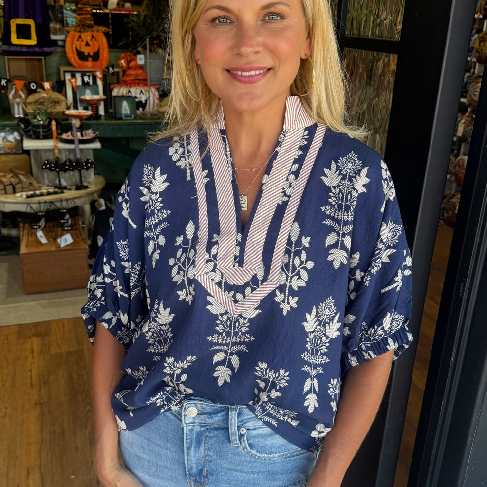 Bianca Top - Navy