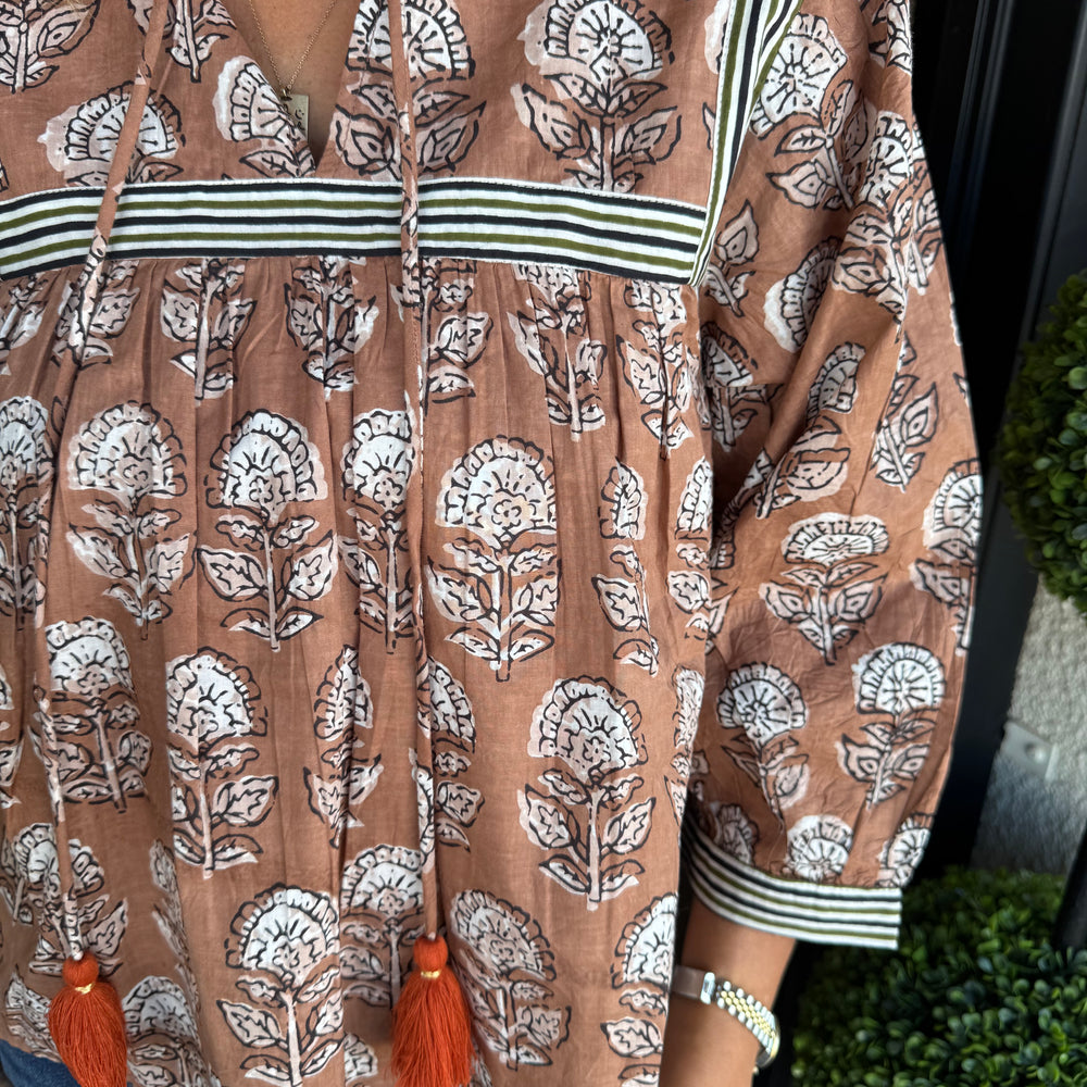 Aledo Top - Brown