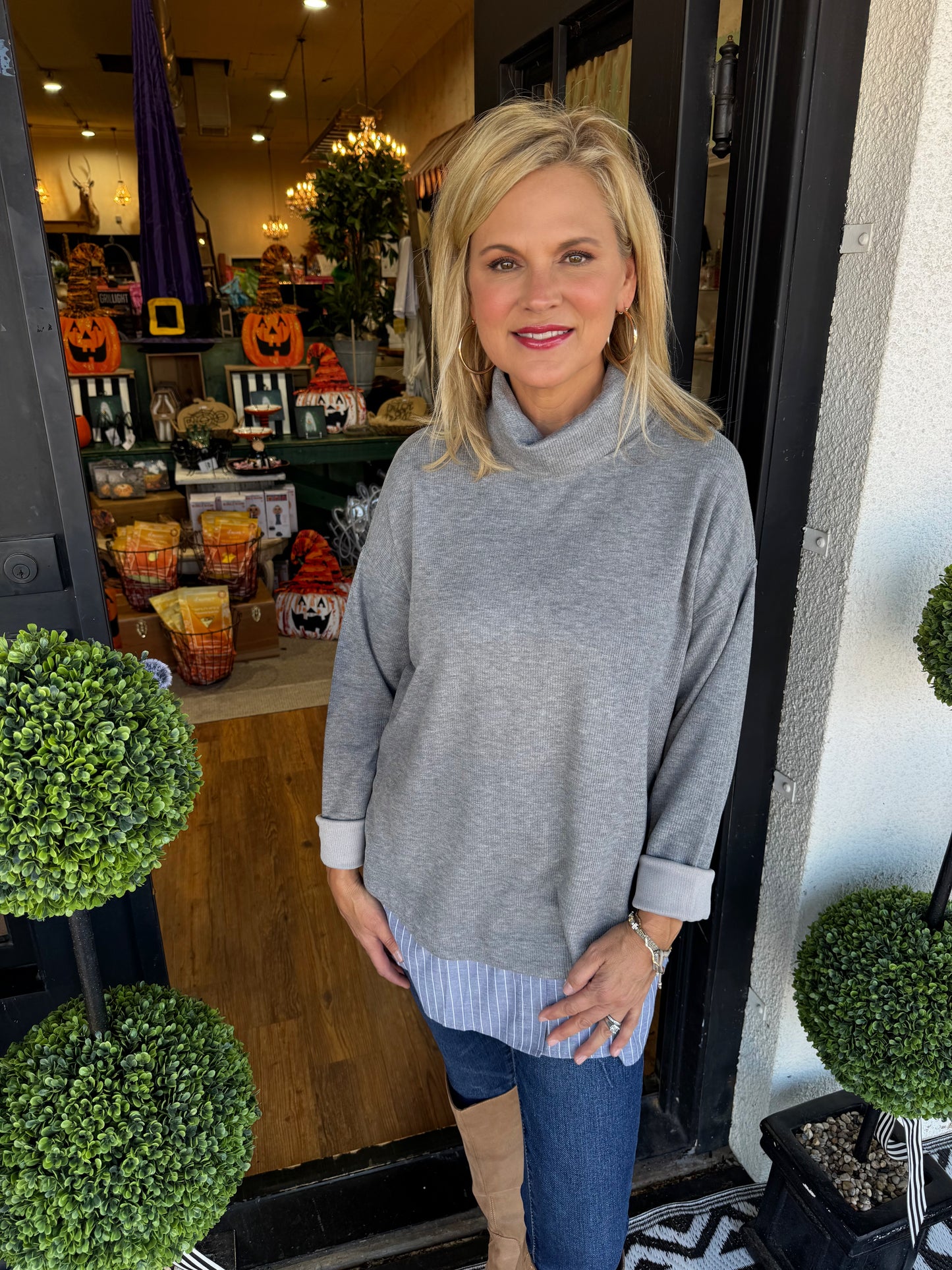 Faith Top - Grey