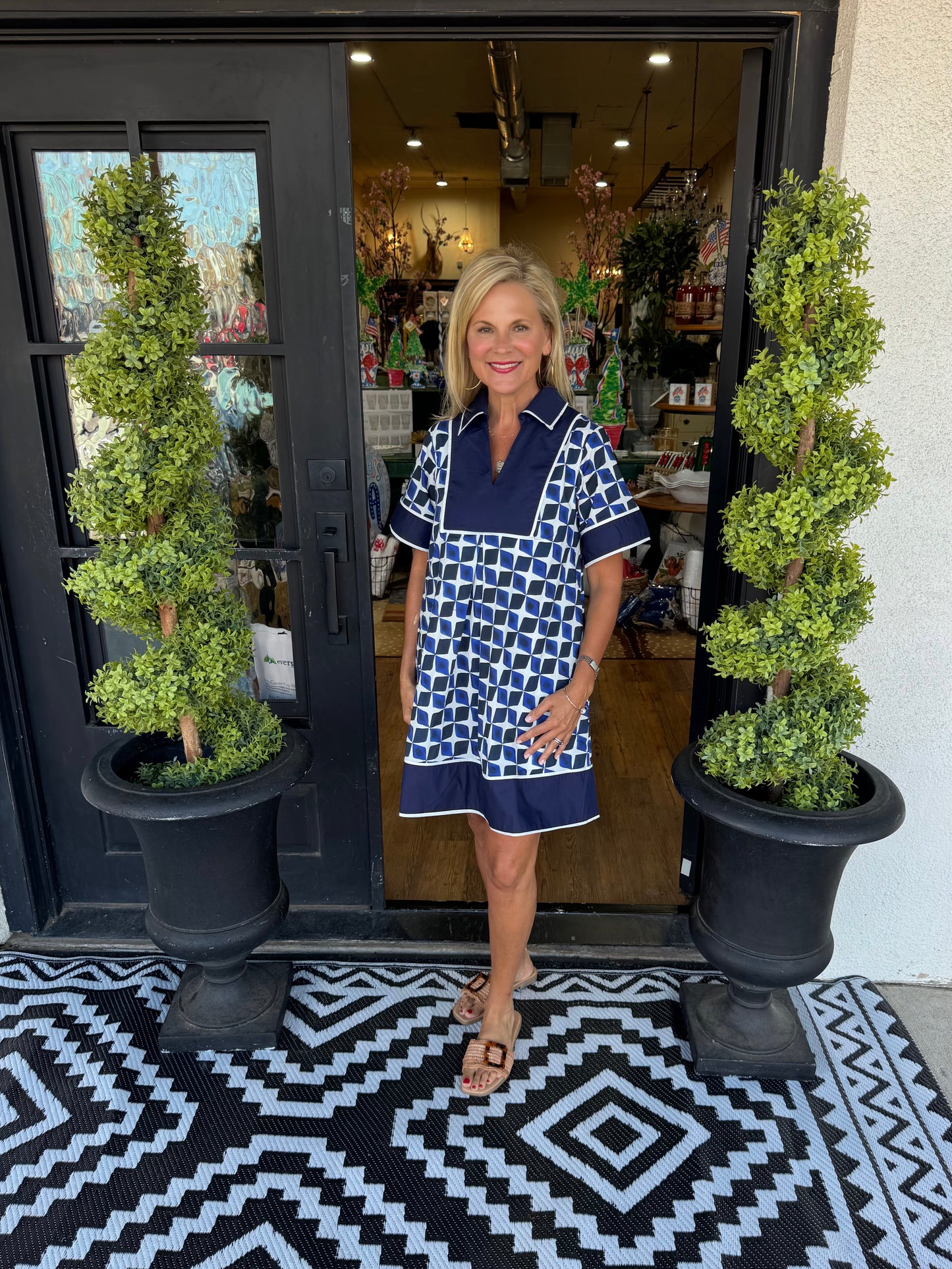 Carol Dress - Navy