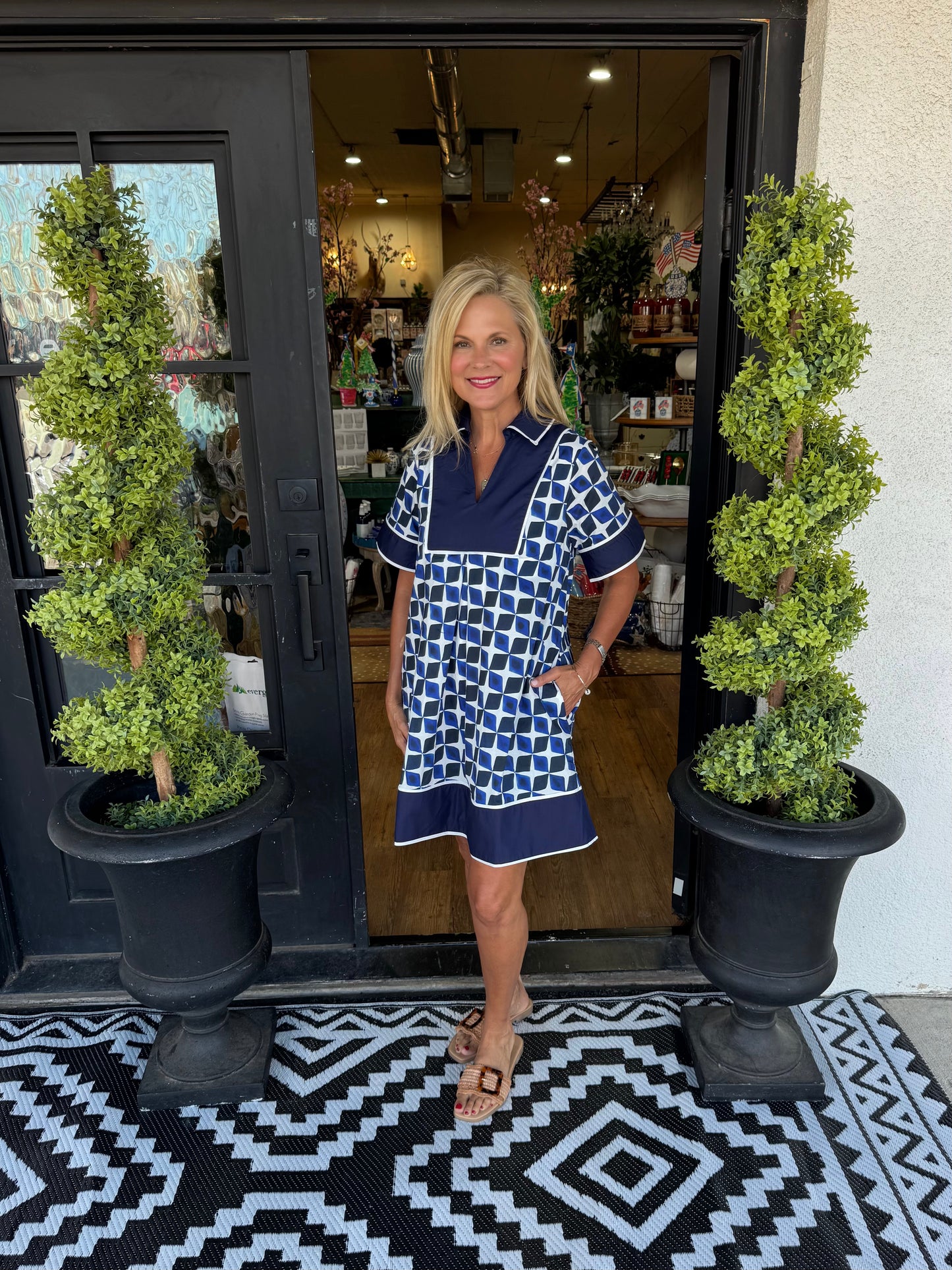 Carol Dress - Navy