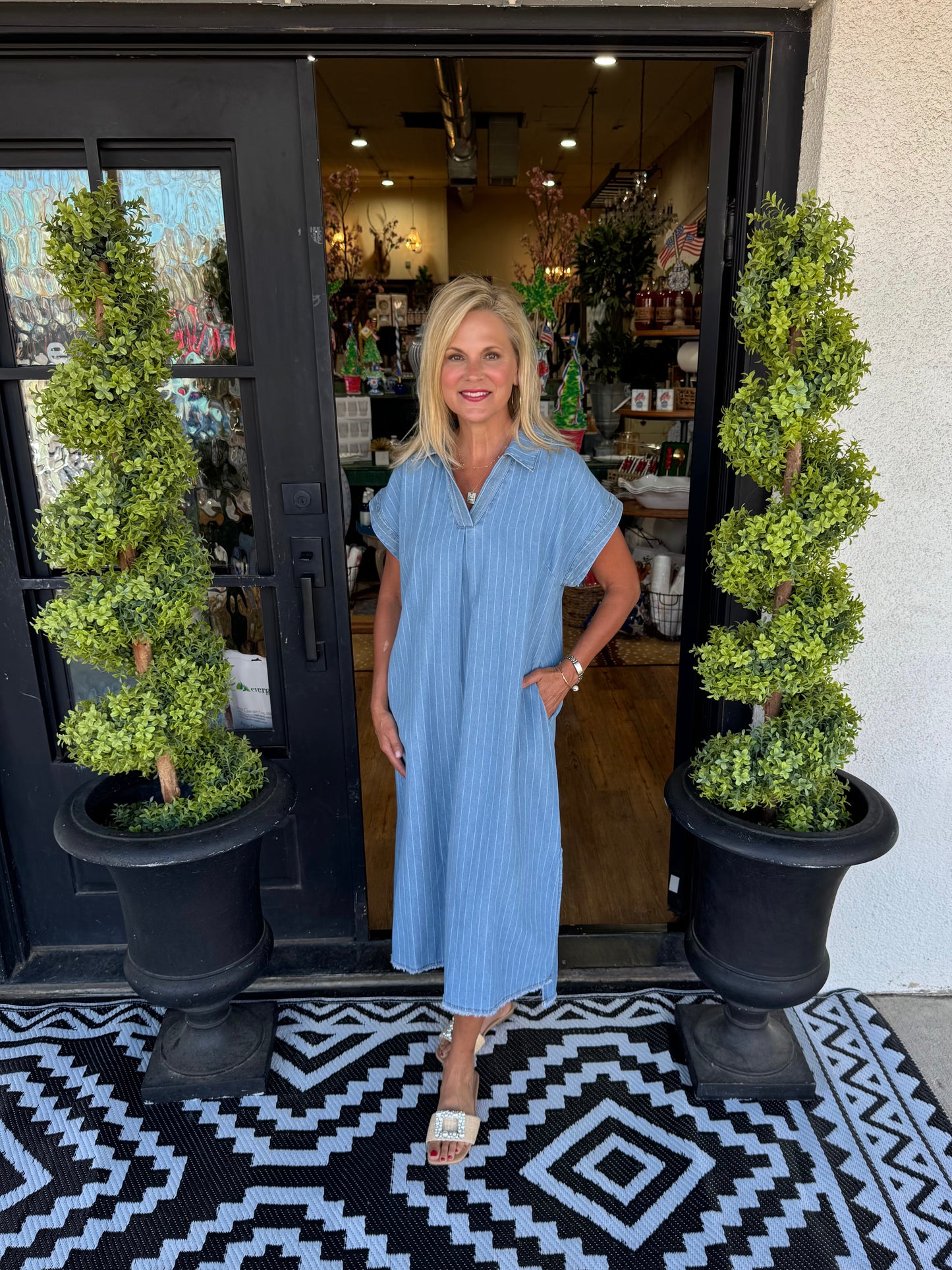 kylie denim dress The Kiley Denim Mini Dress