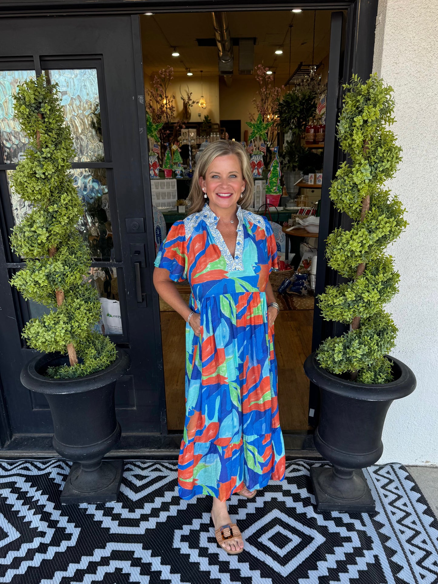 Kennedy Dress - Cerulean Mix