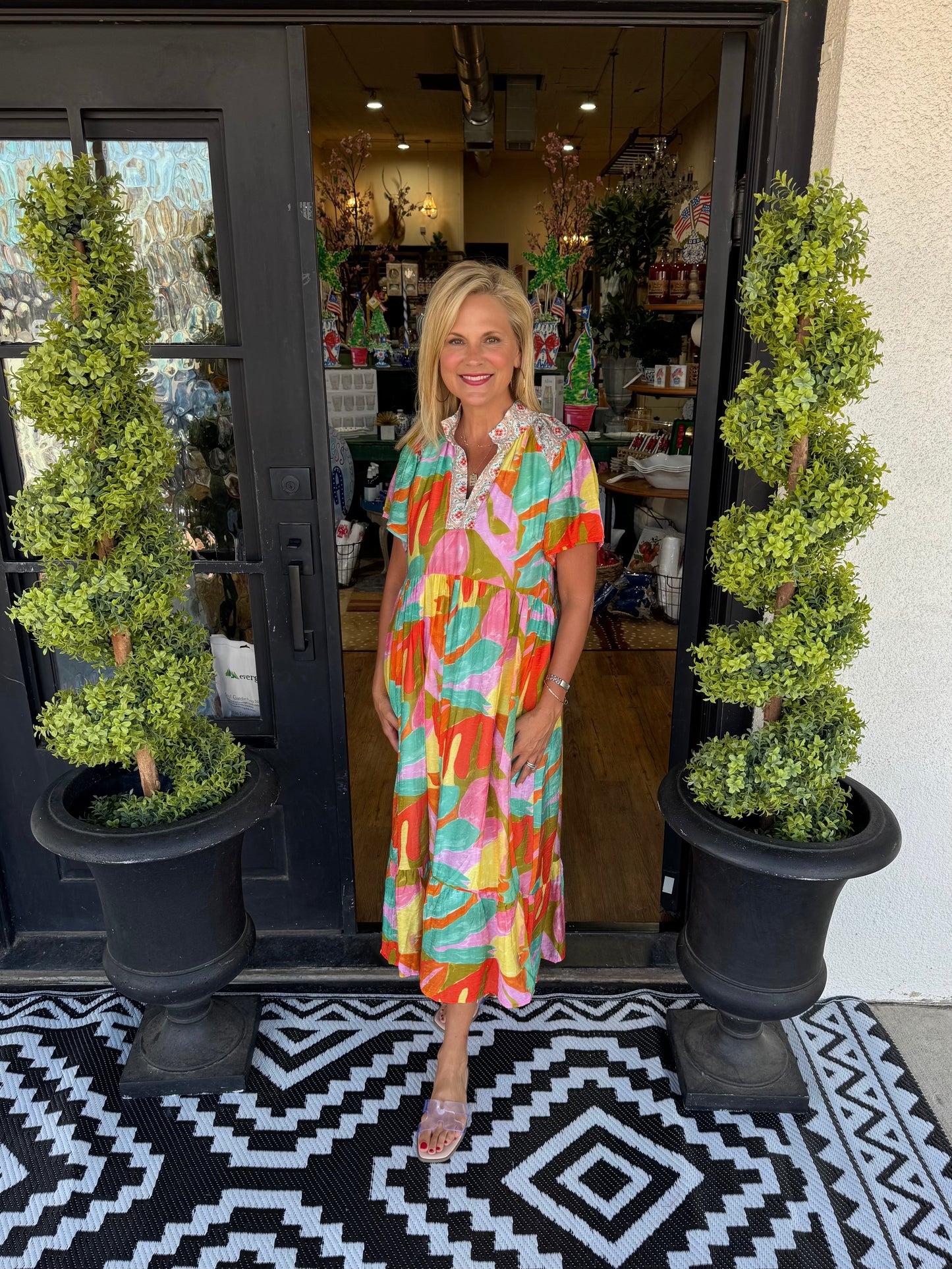 Kennedy Dress - Tangerine Mix