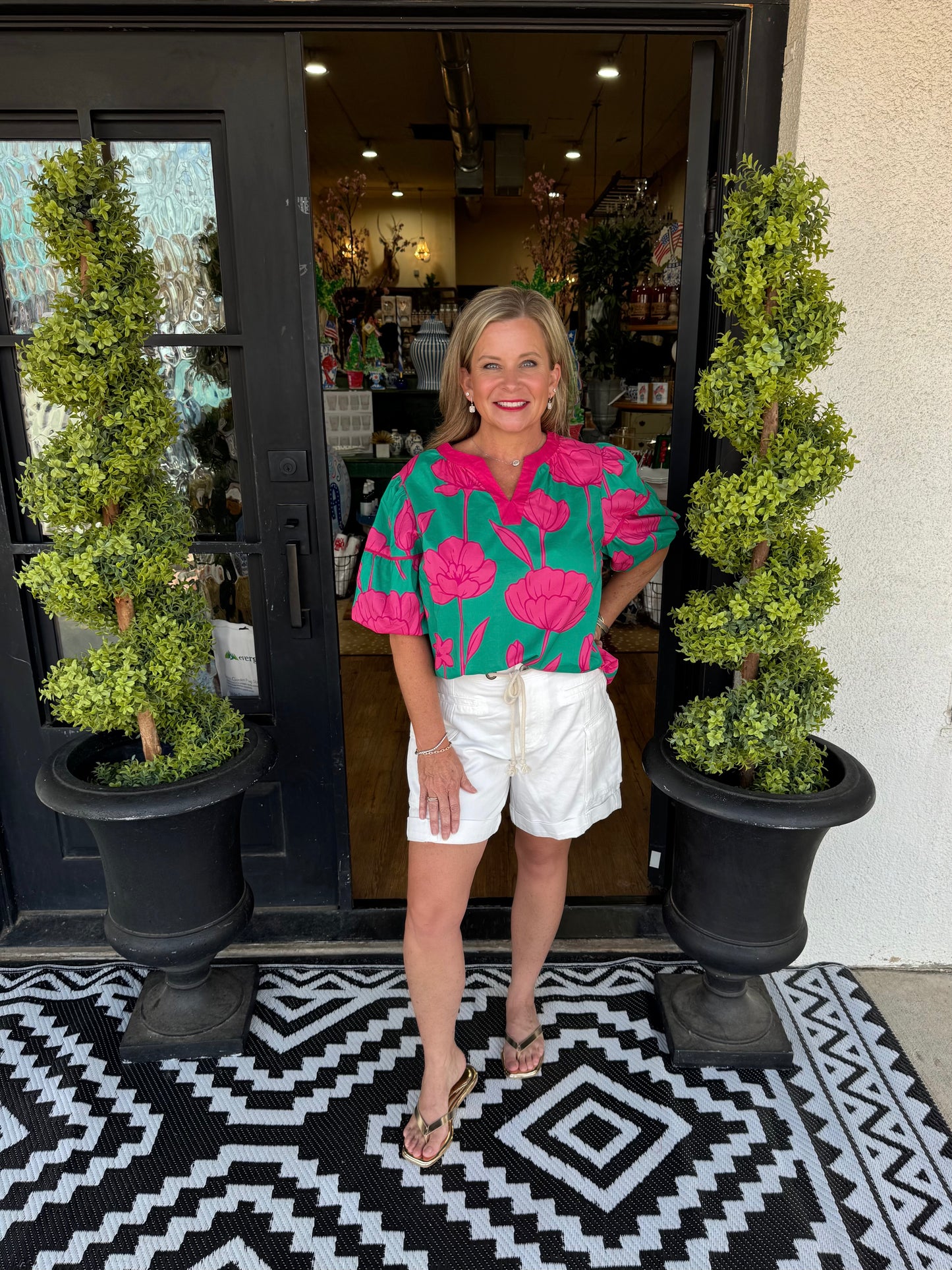 Catherine Top - Green Mix