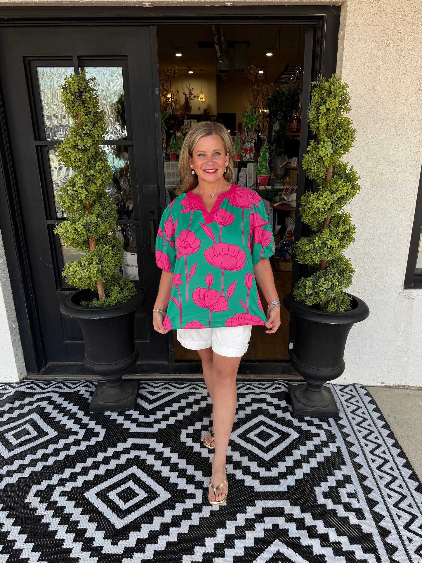 Catherine Top - Green Mix
