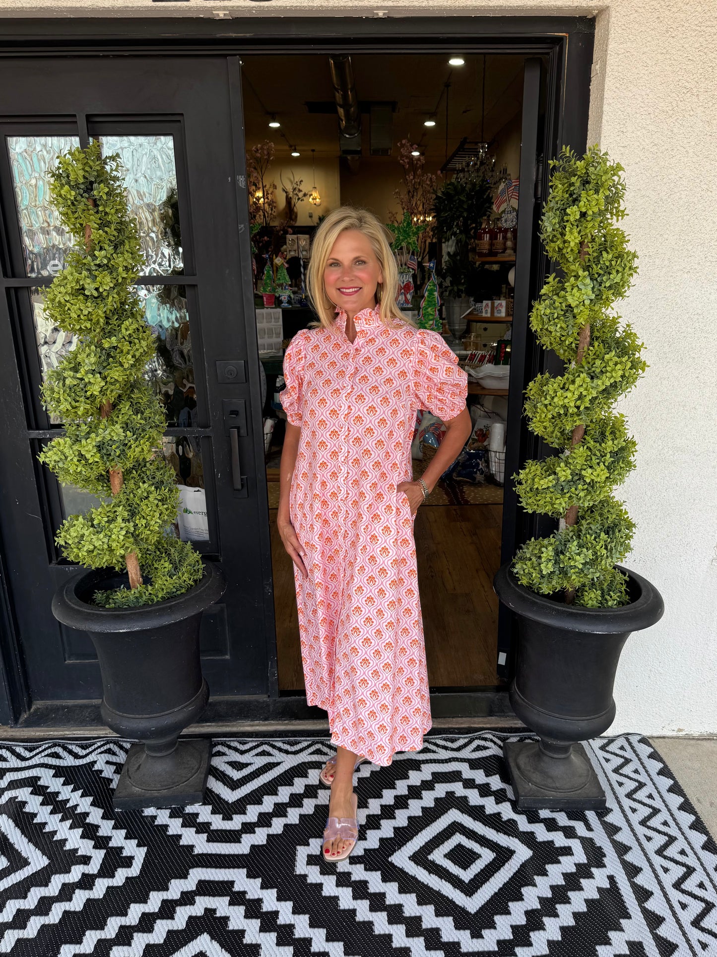 Aurora Dress - Pink/Orange