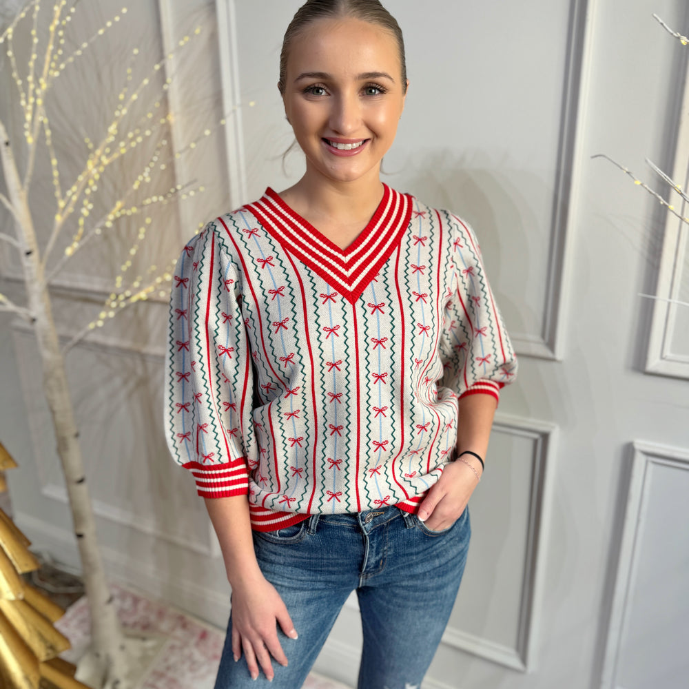 
                  
                    Mary Square Sweater Top Faith In A Bow - Ivory
                  
                