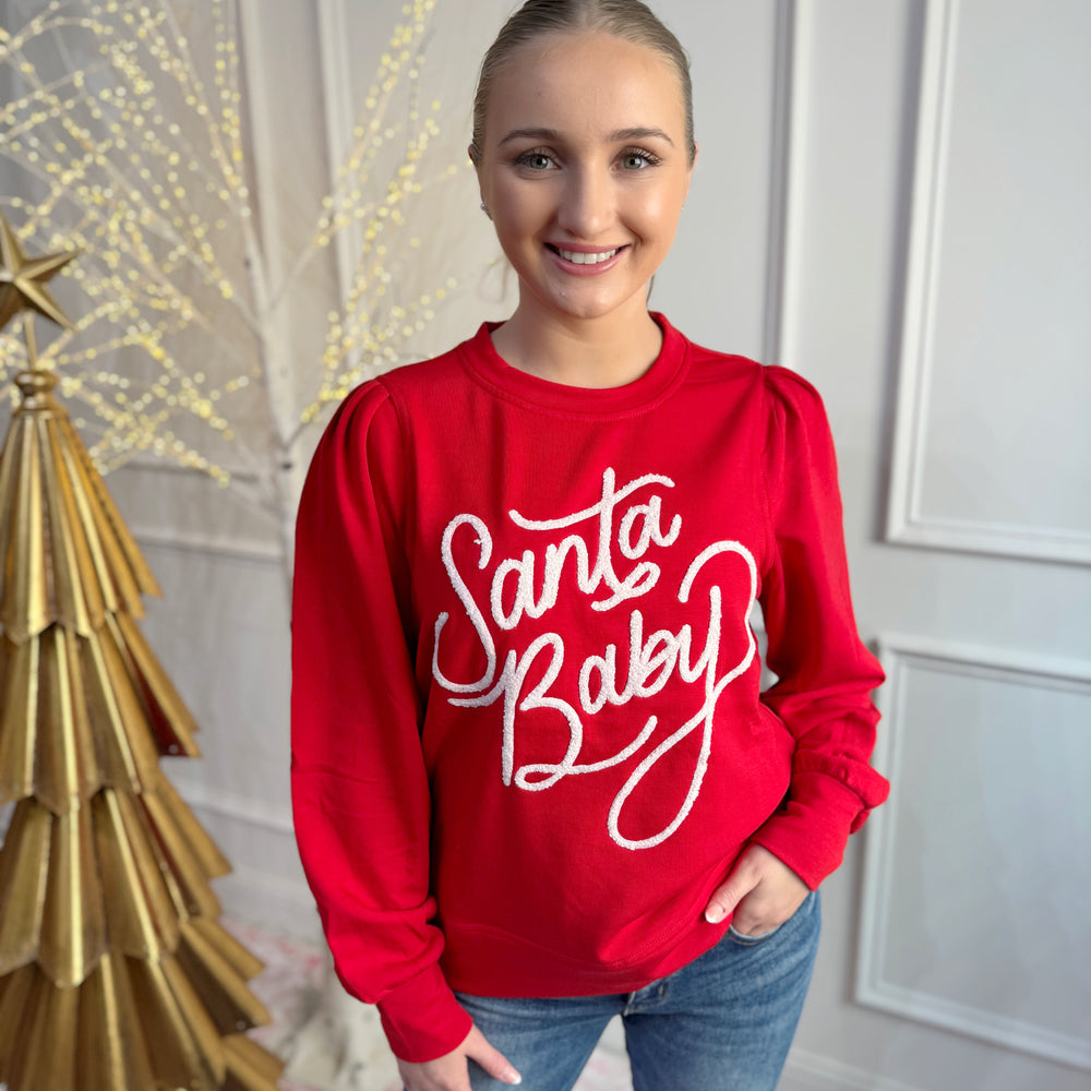 Kelly Sweatshirt Santa Baby - Red