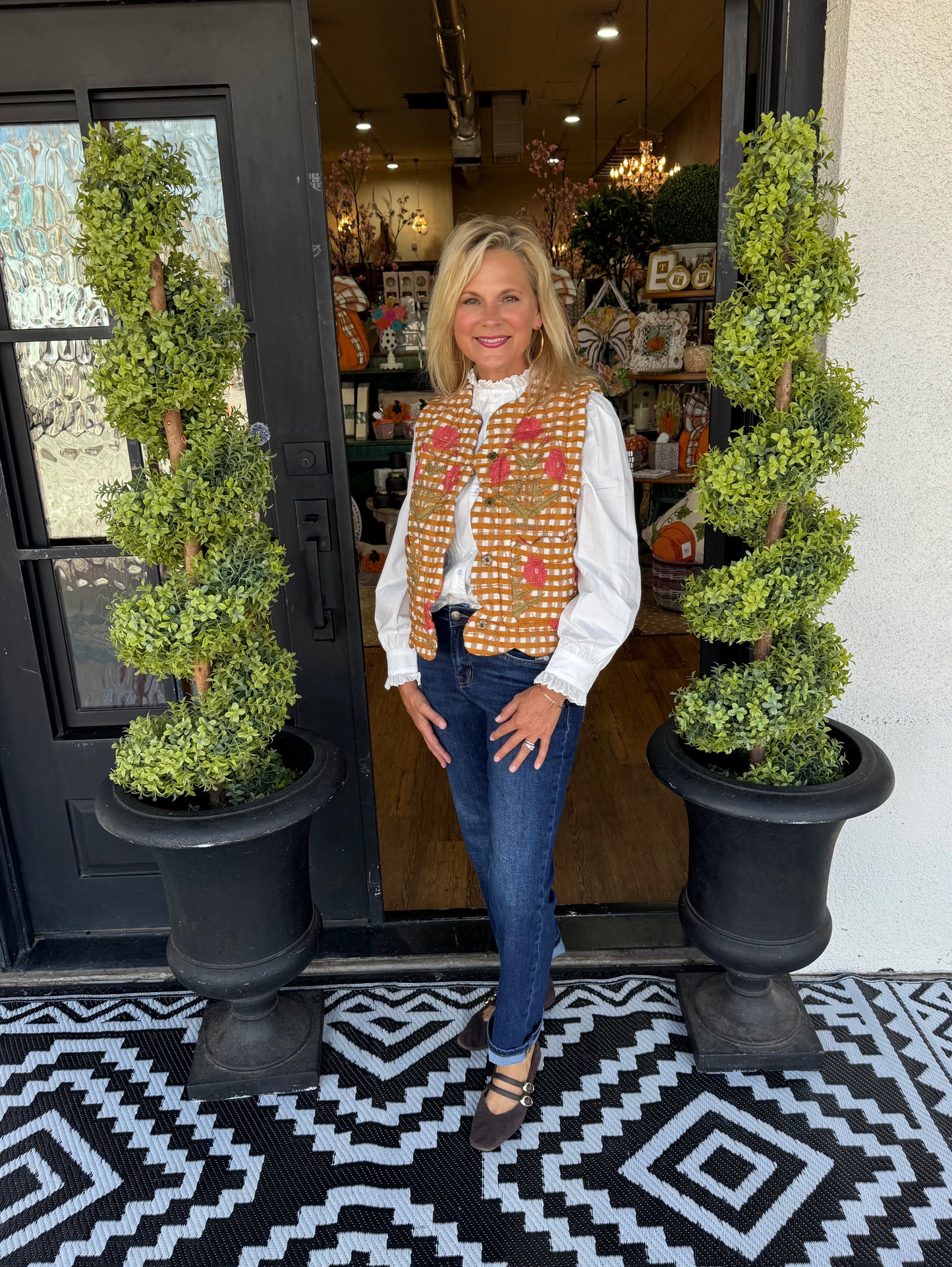 Ivy Jane Quilted Scalloped Edge Vest
