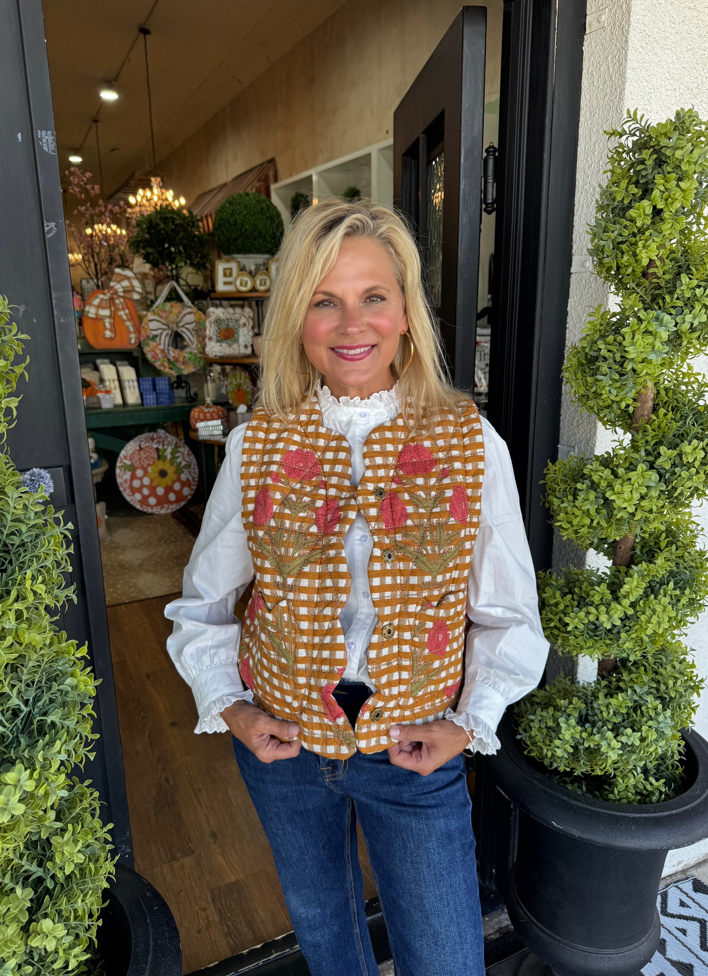 Ivy Jane Quilted Scalloped Edge Vest