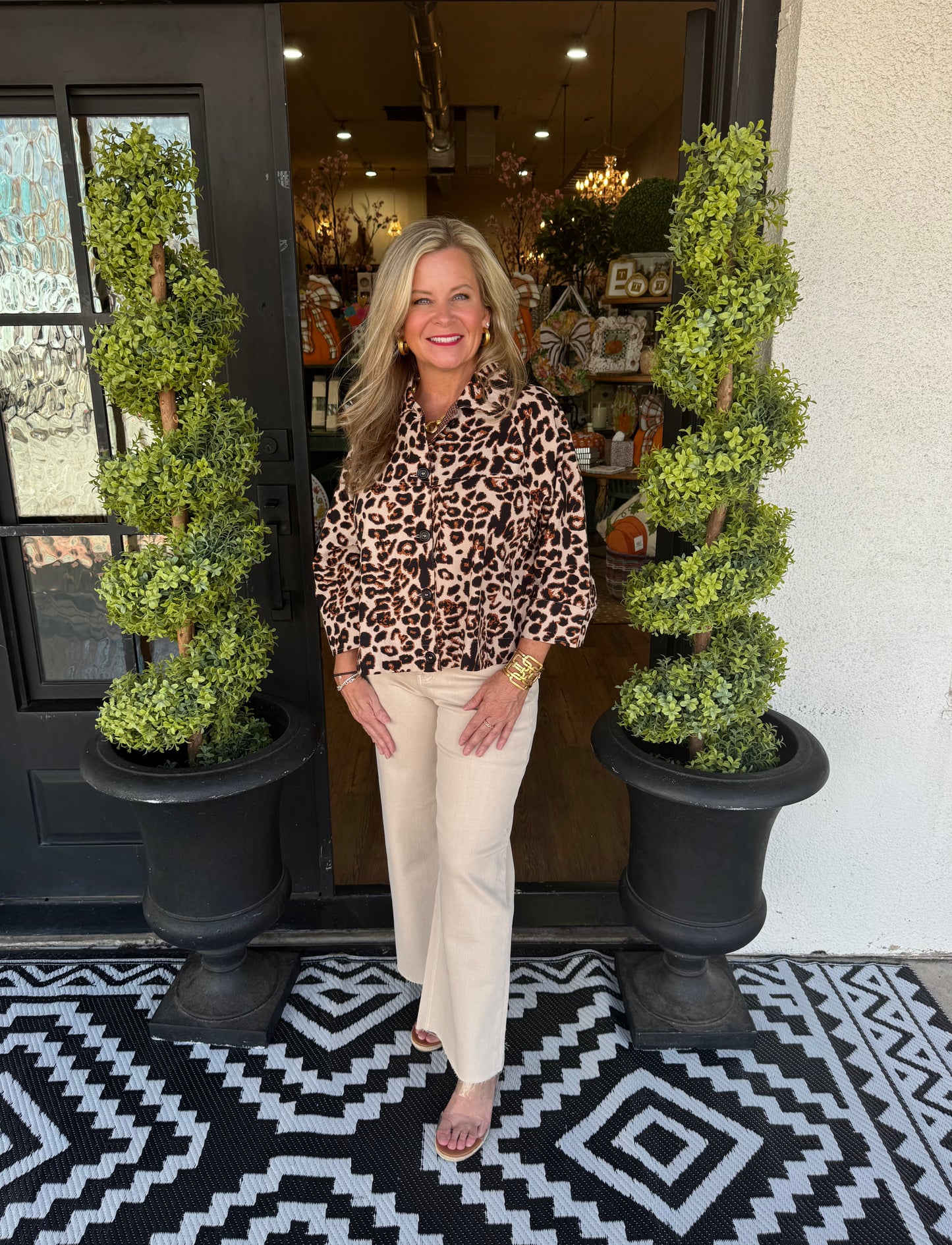 Ivy Jane Leopard Swing Jacket