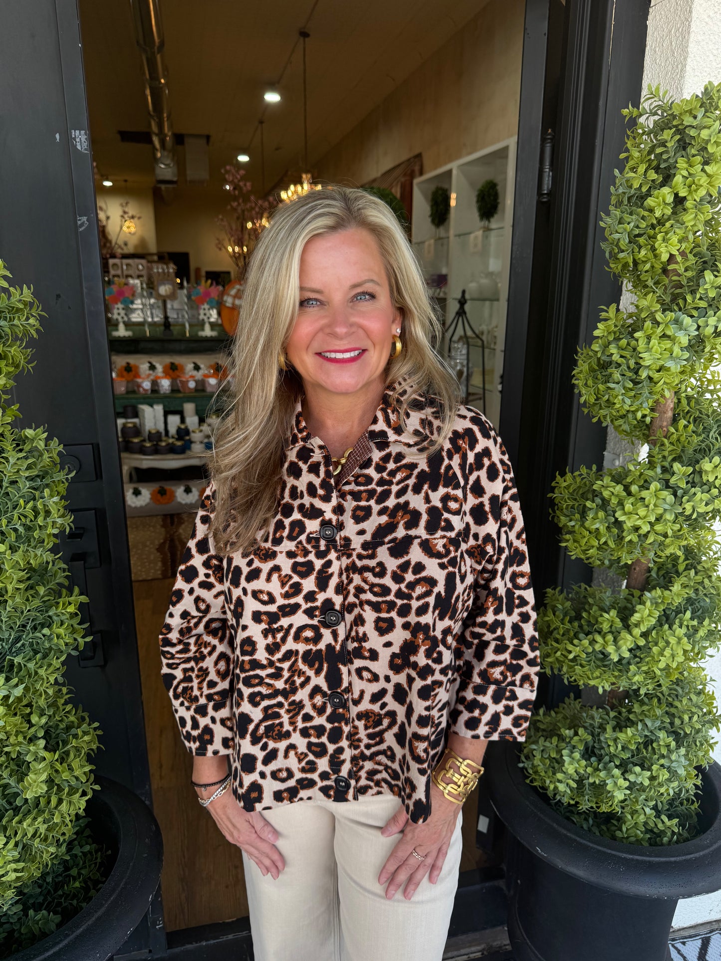 Ivy Jane Leopard Swing Jacket