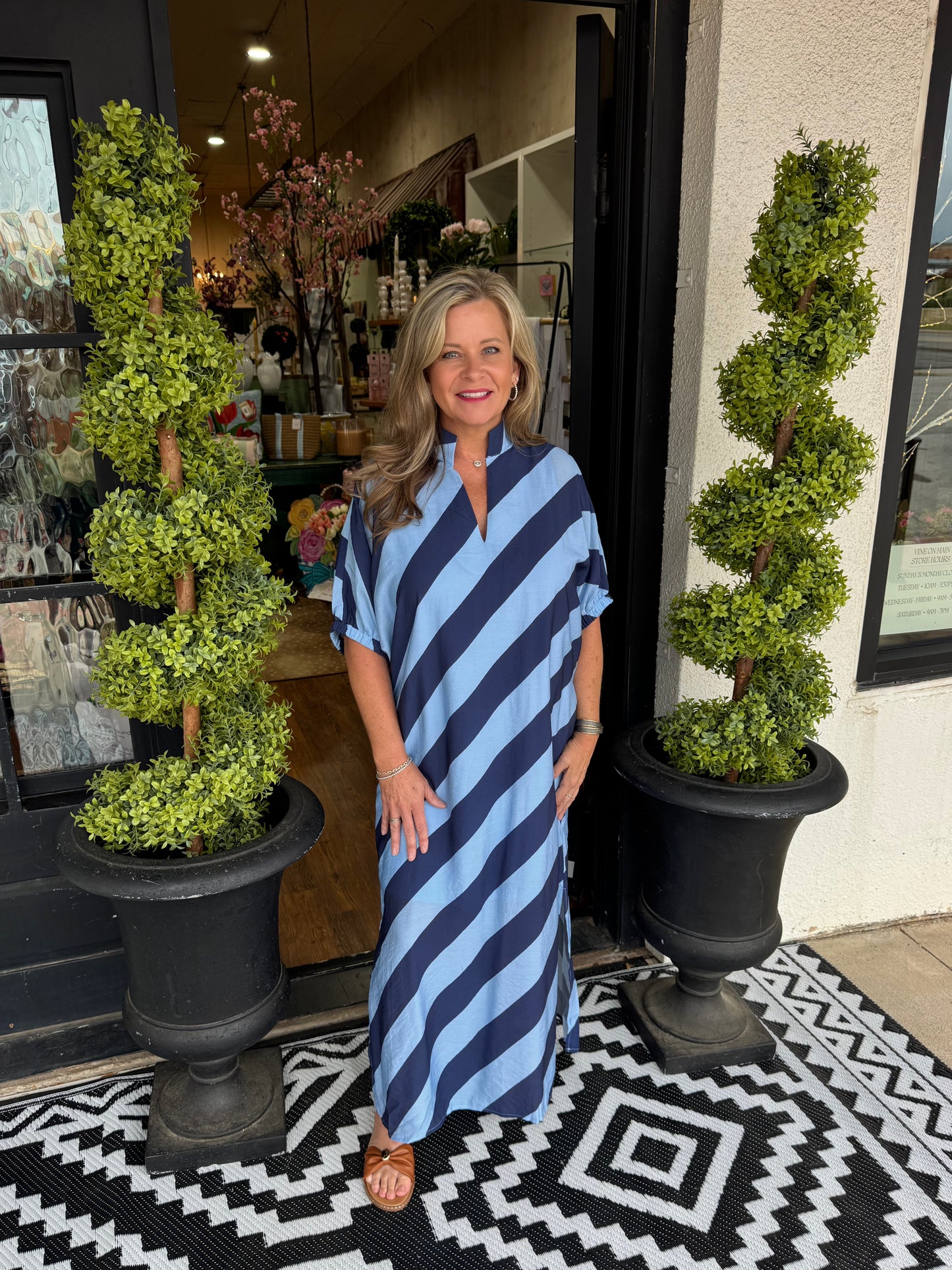 Camila Dress - Navy
