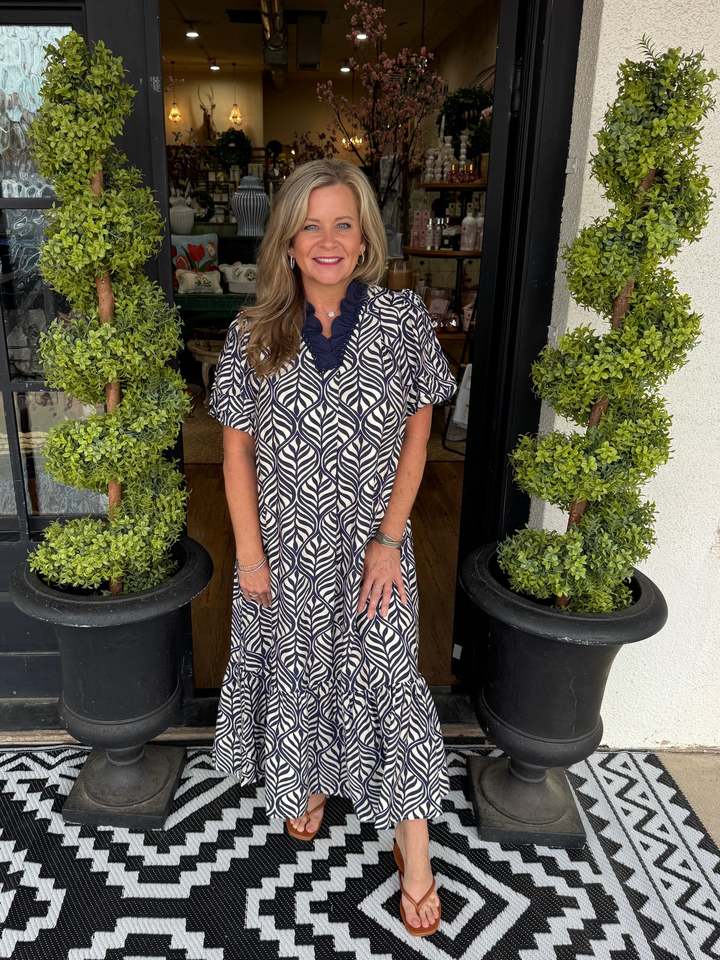 Lydia Dress - Navy