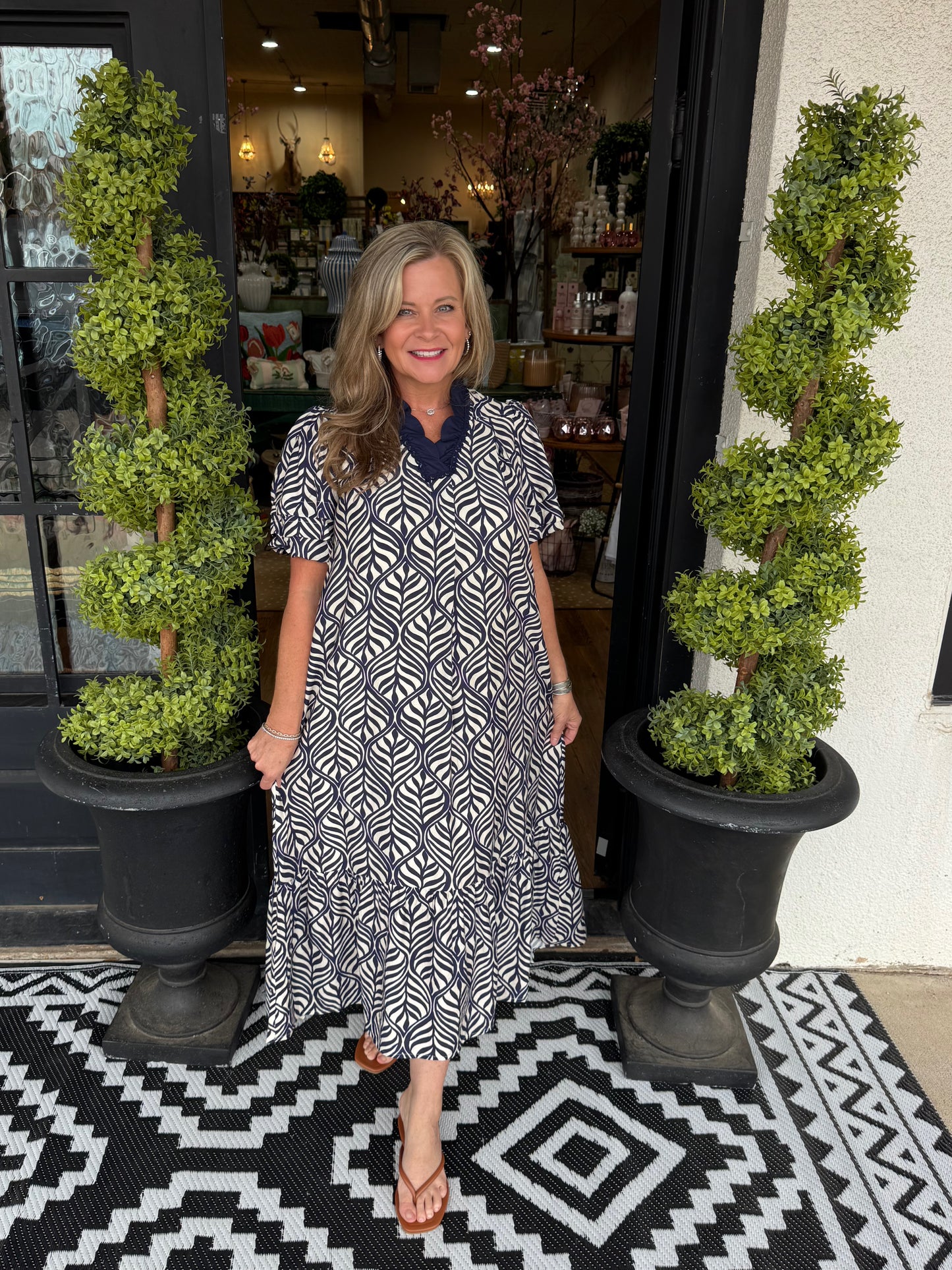 Lydia Dress - Navy
