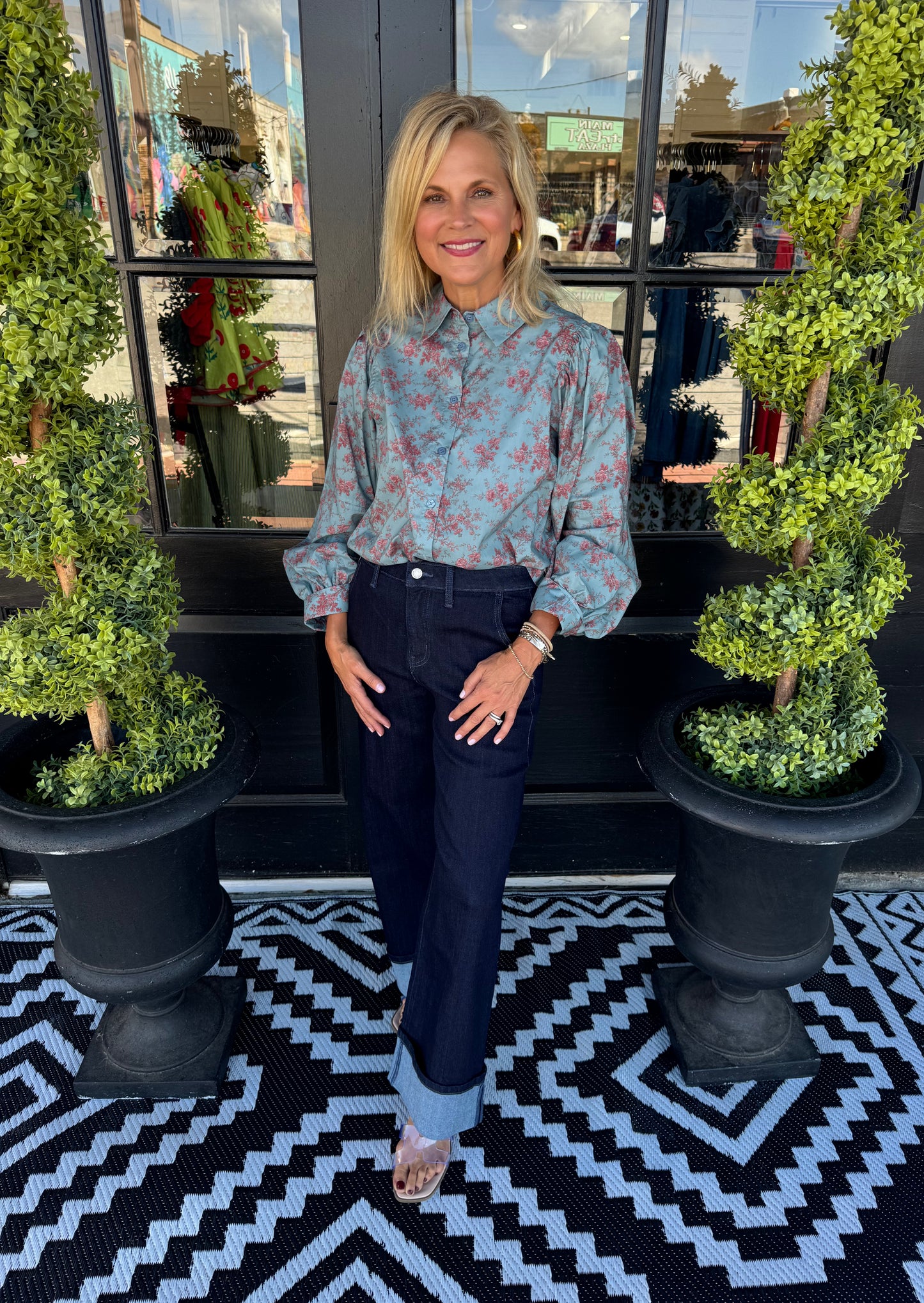 Rosie Top - Dusty Turquoise
