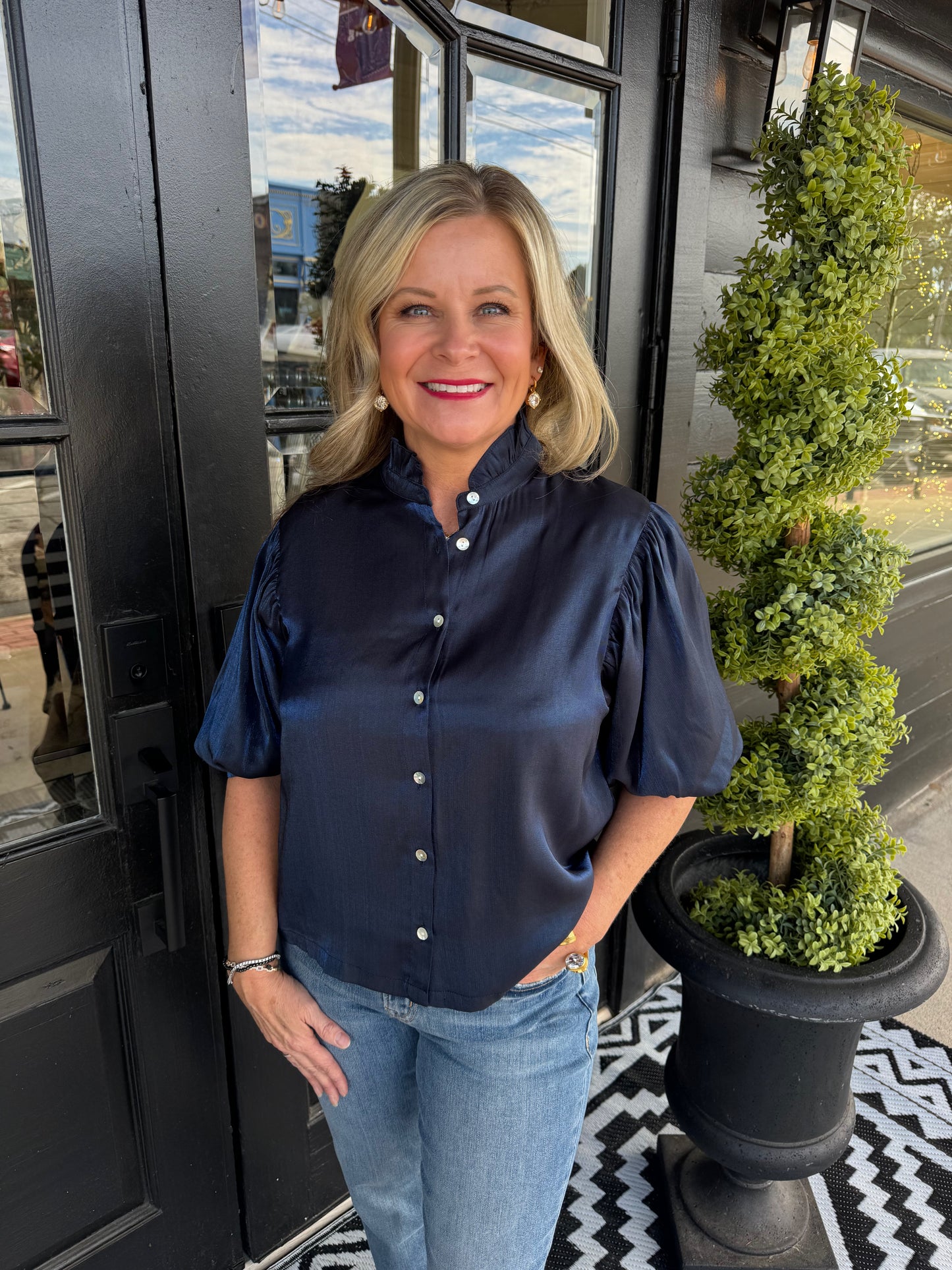 Lainey Top - Navy