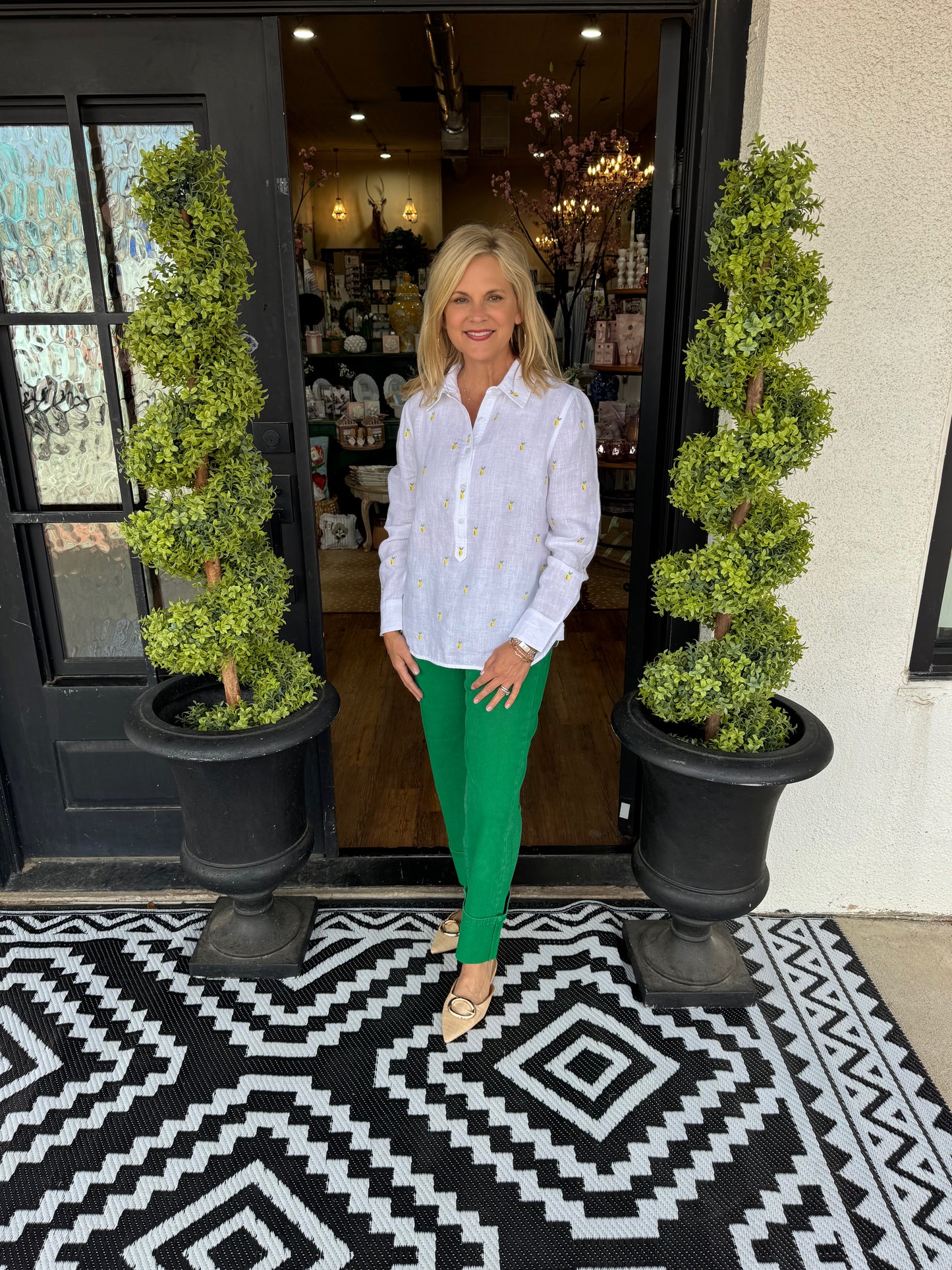 Ivy Jane Linen Lemon Top