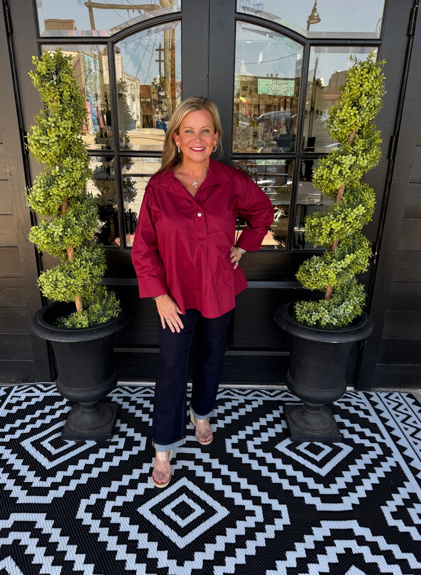Thalia Top - Burgundy