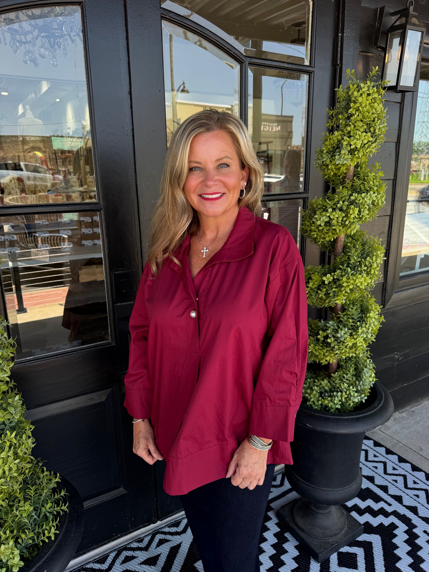 Thalia Top - Burgundy