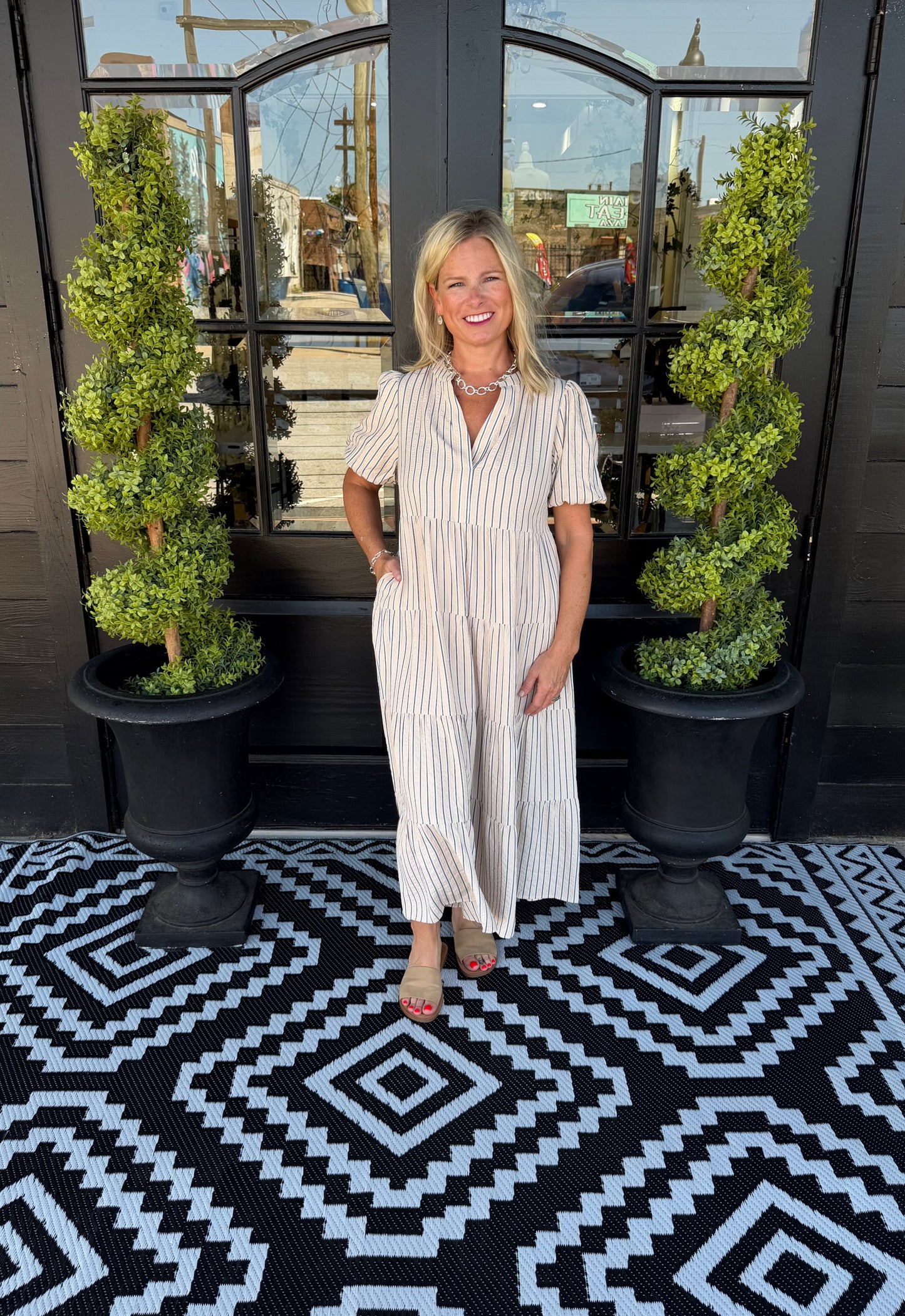 Mary Square Kinsley Stripe Dress