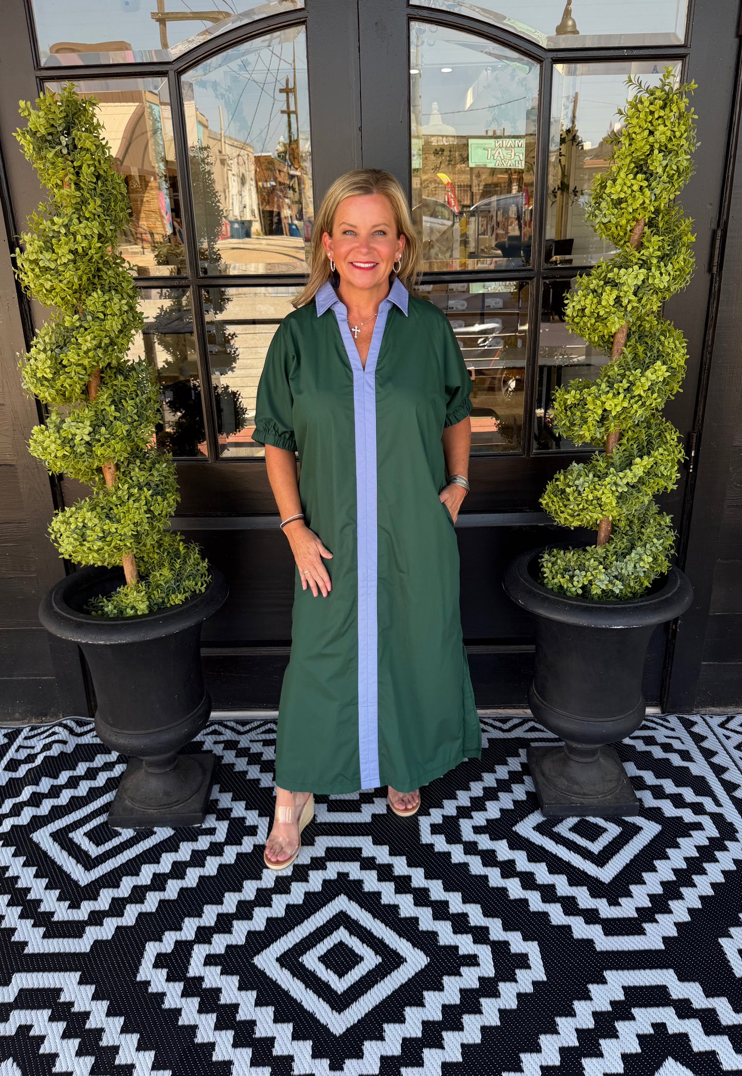 Lucille Dress - Hunter Green