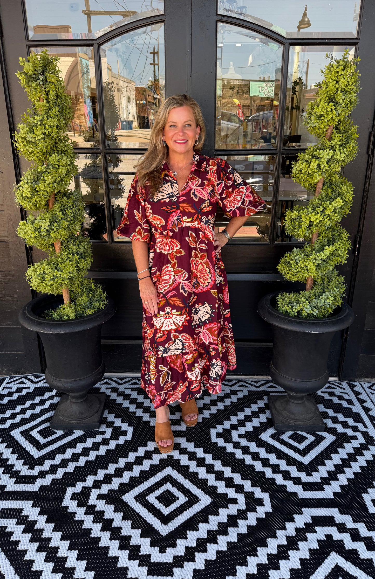Trinity Dress - Burgundy