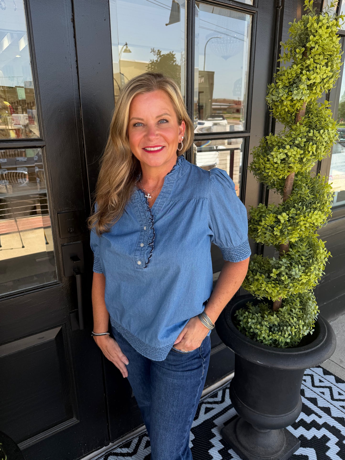 Emmie Top - Chambray
