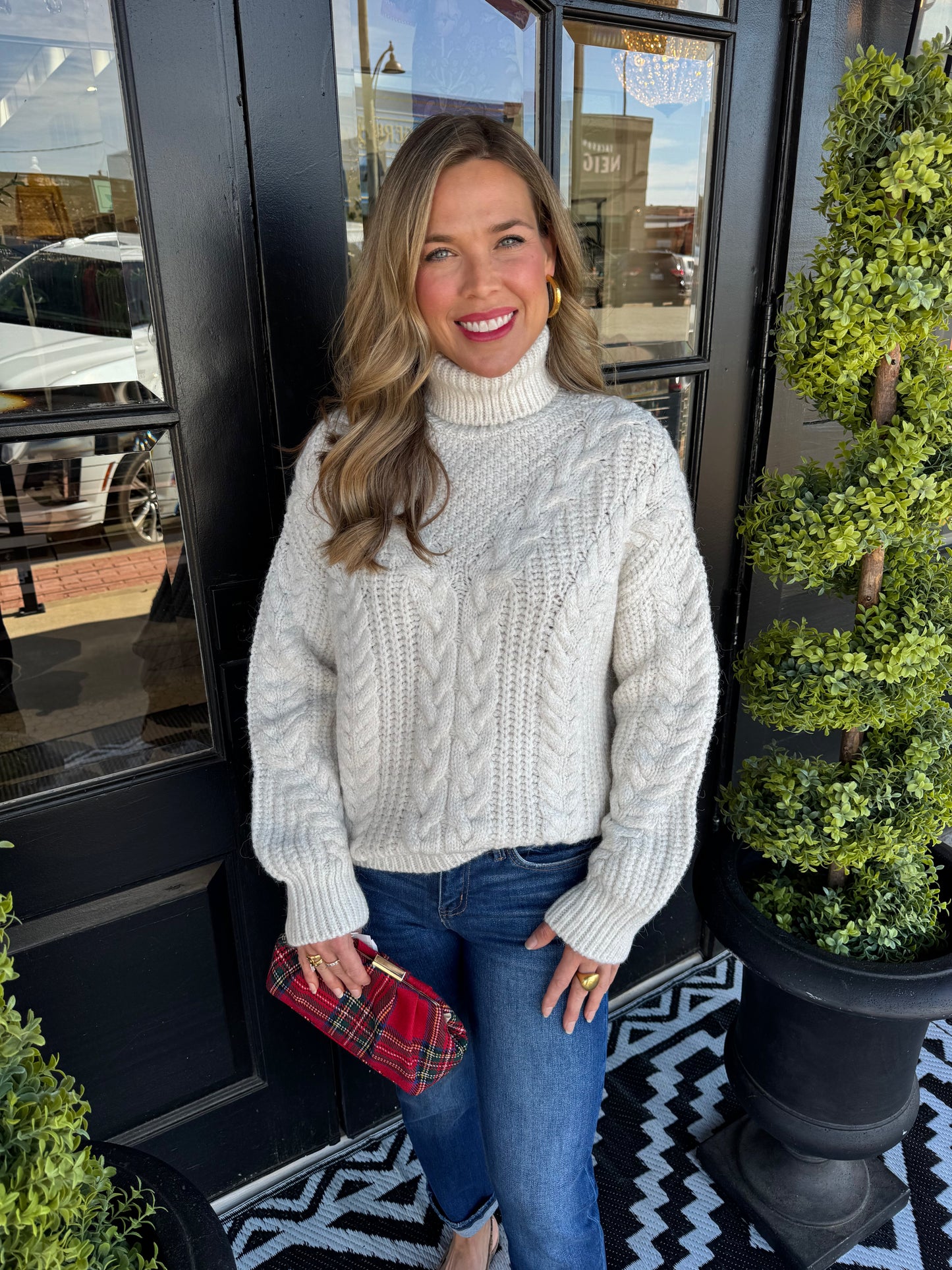 Lighthouse Turtleneck Sweater - Cream