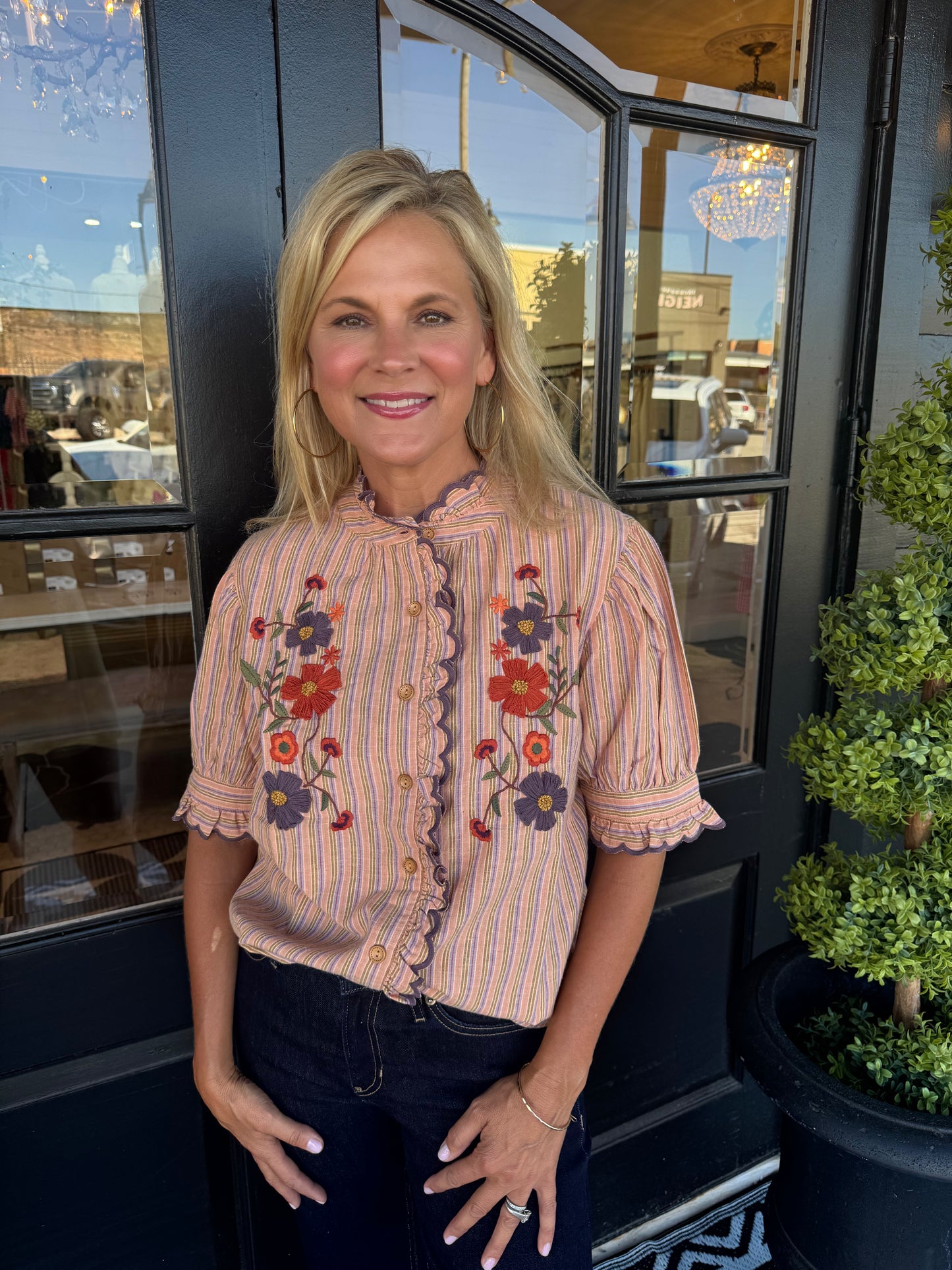 Ivy Jane Ribbon Embroidered Shirt
