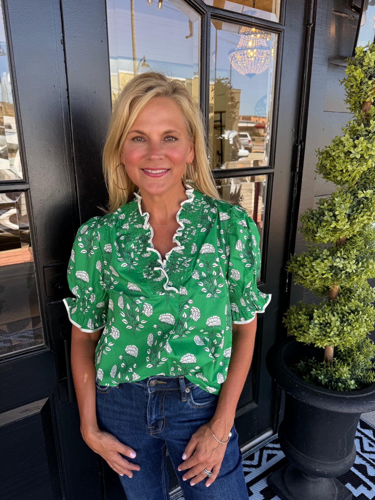 Ofelia Top - Green Mix