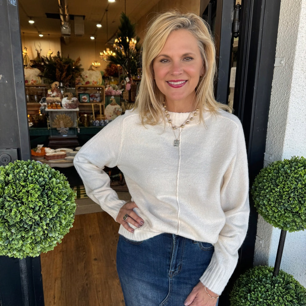 Tessa Sweater Top - Oatmeal