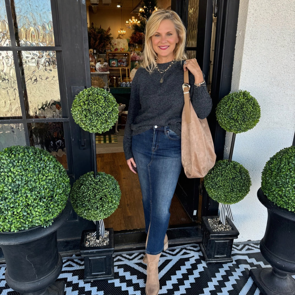 Denim Midi Skirt - Rafferty