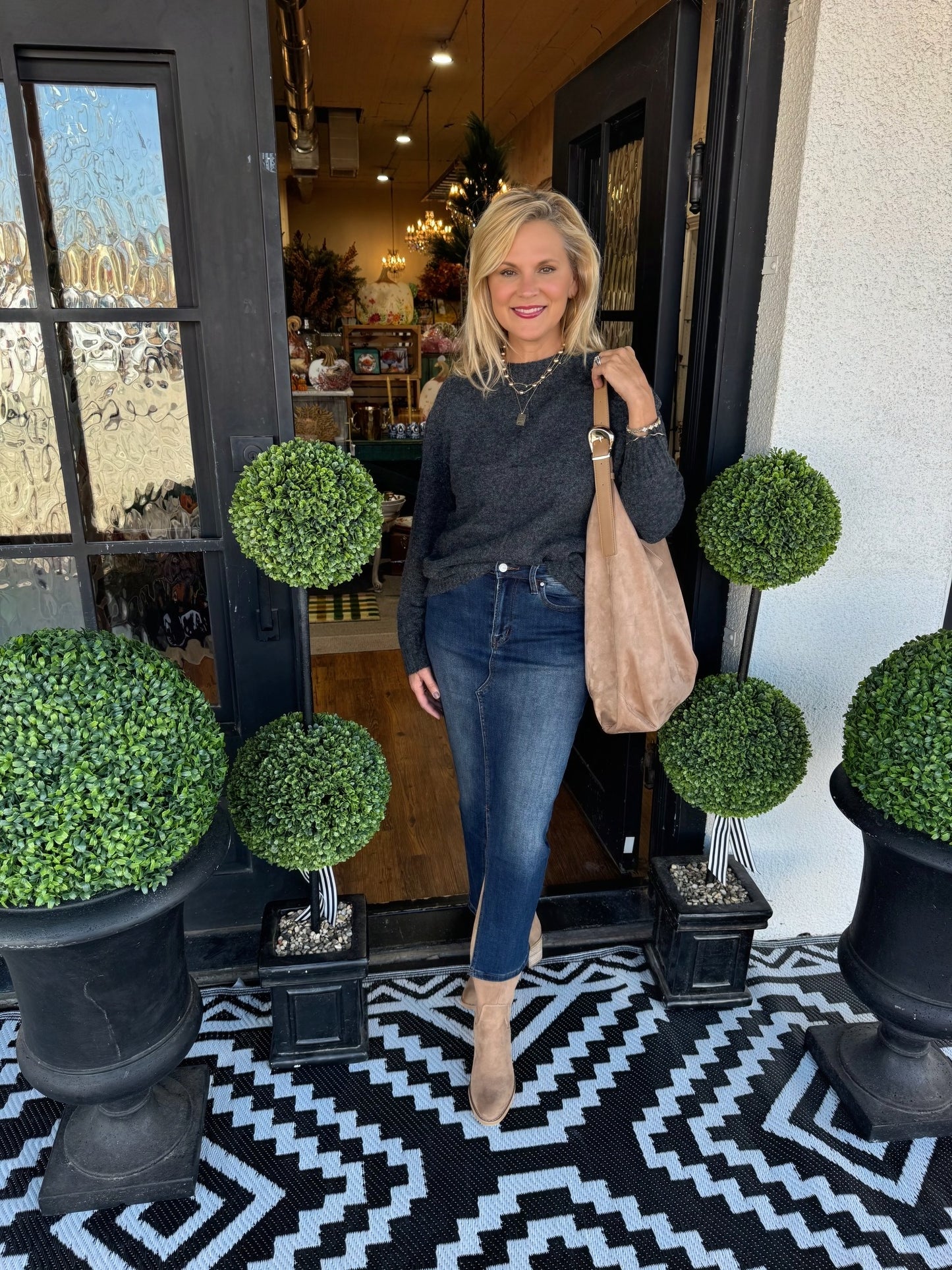 Denim Midi Skirt - Rafferty