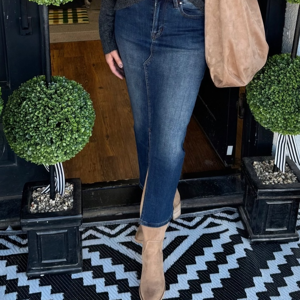 
                  
                    Denim Midi Skirt - Rafferty
                  
                