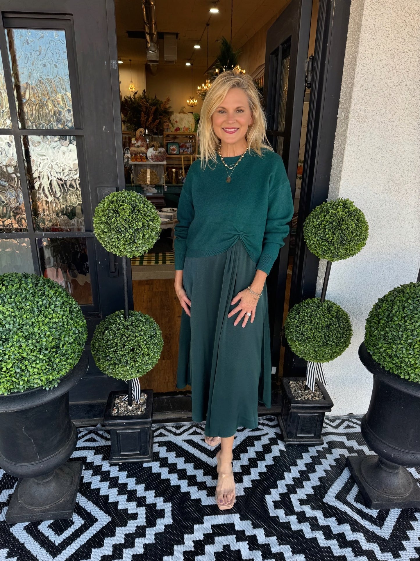 Julie Dress Set - Hunter Green