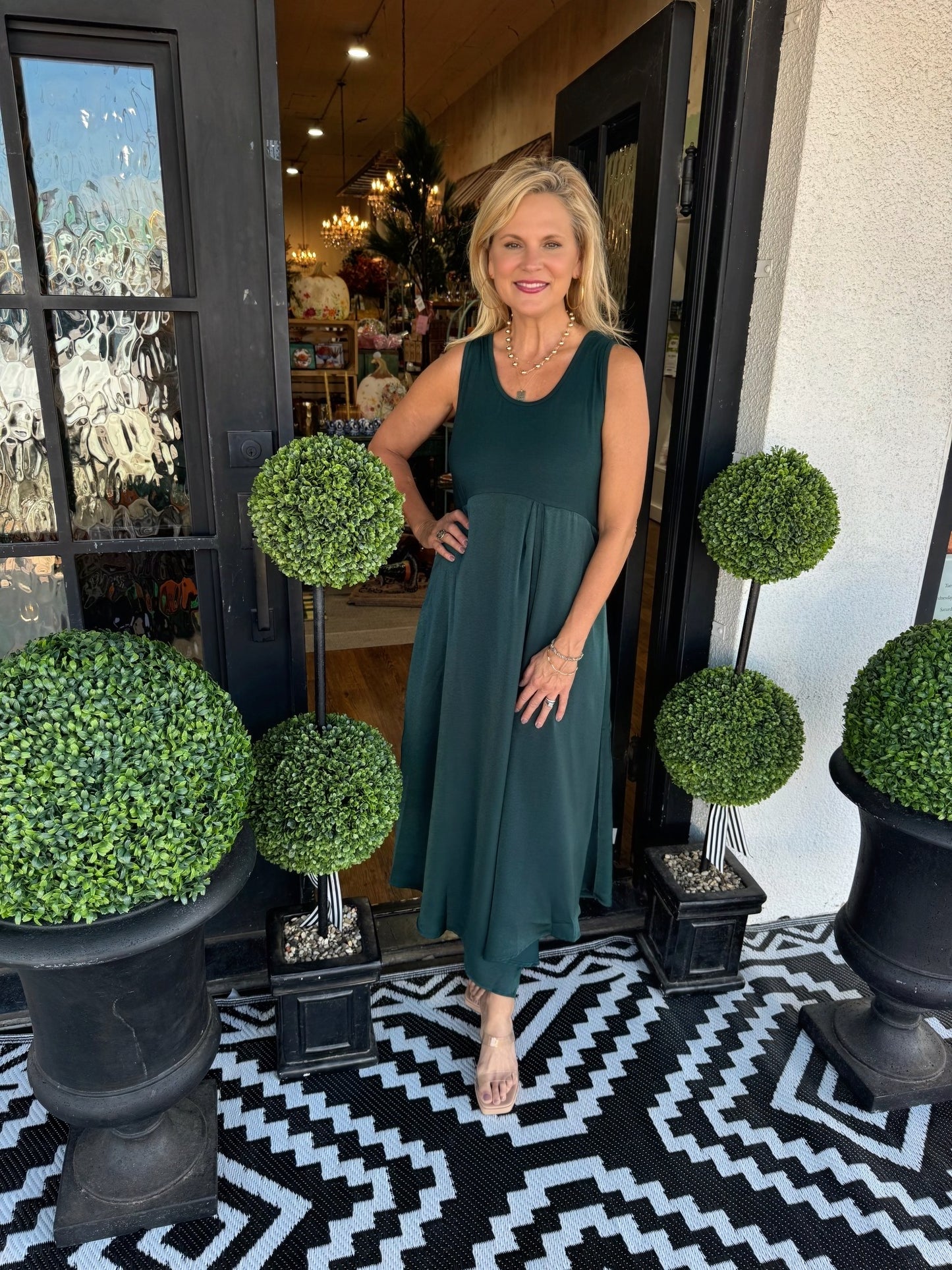 Julie Dress Set - Hunter Green