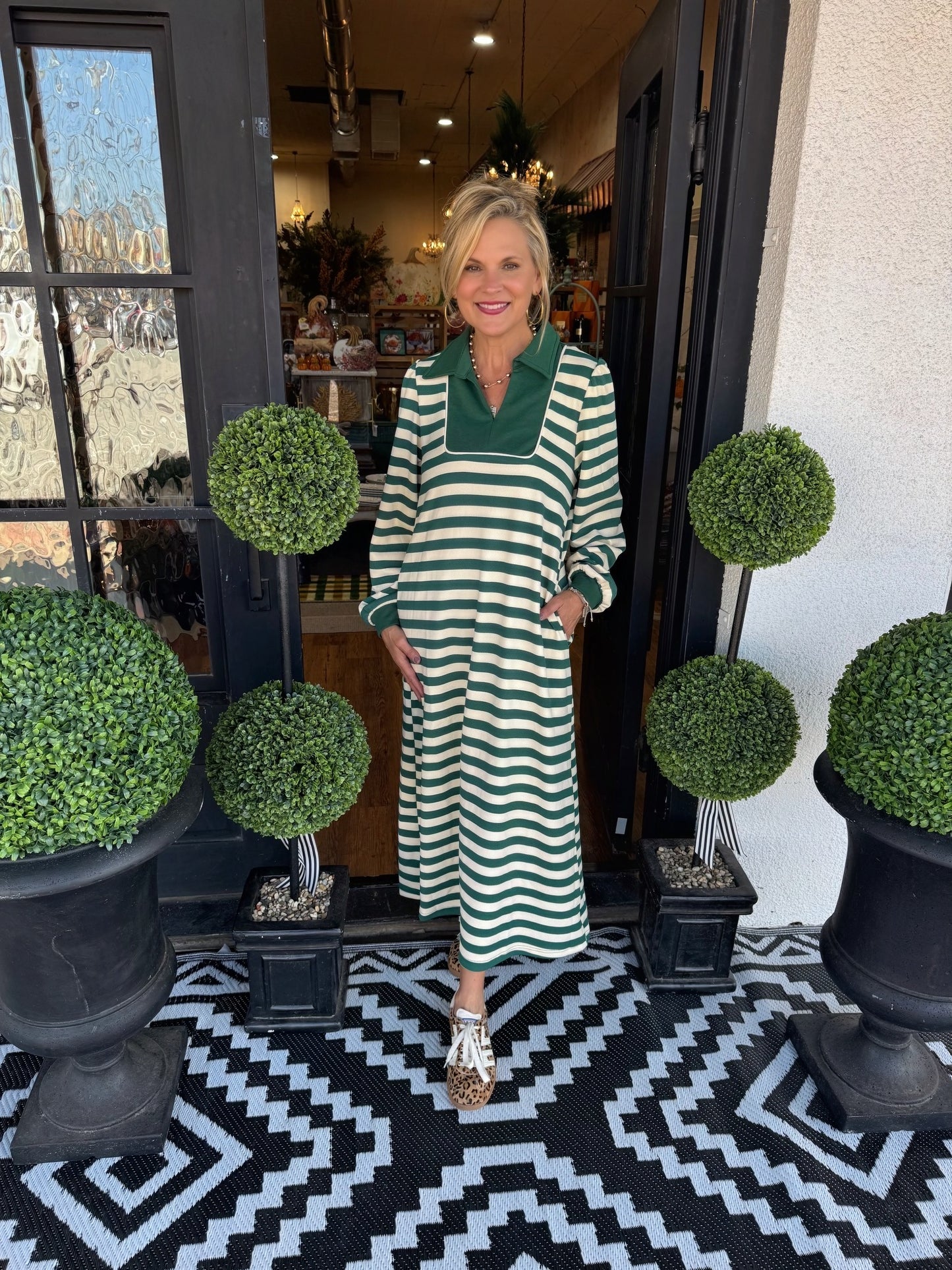 Madison Dress - Hunter Green