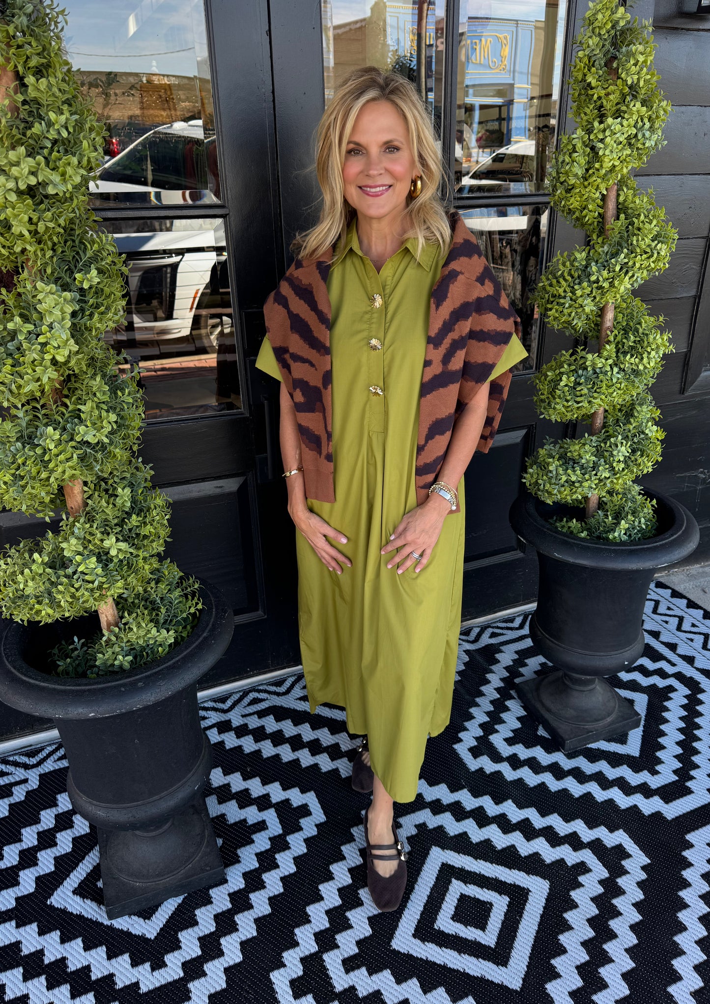 Marina Dress - Martini Olive